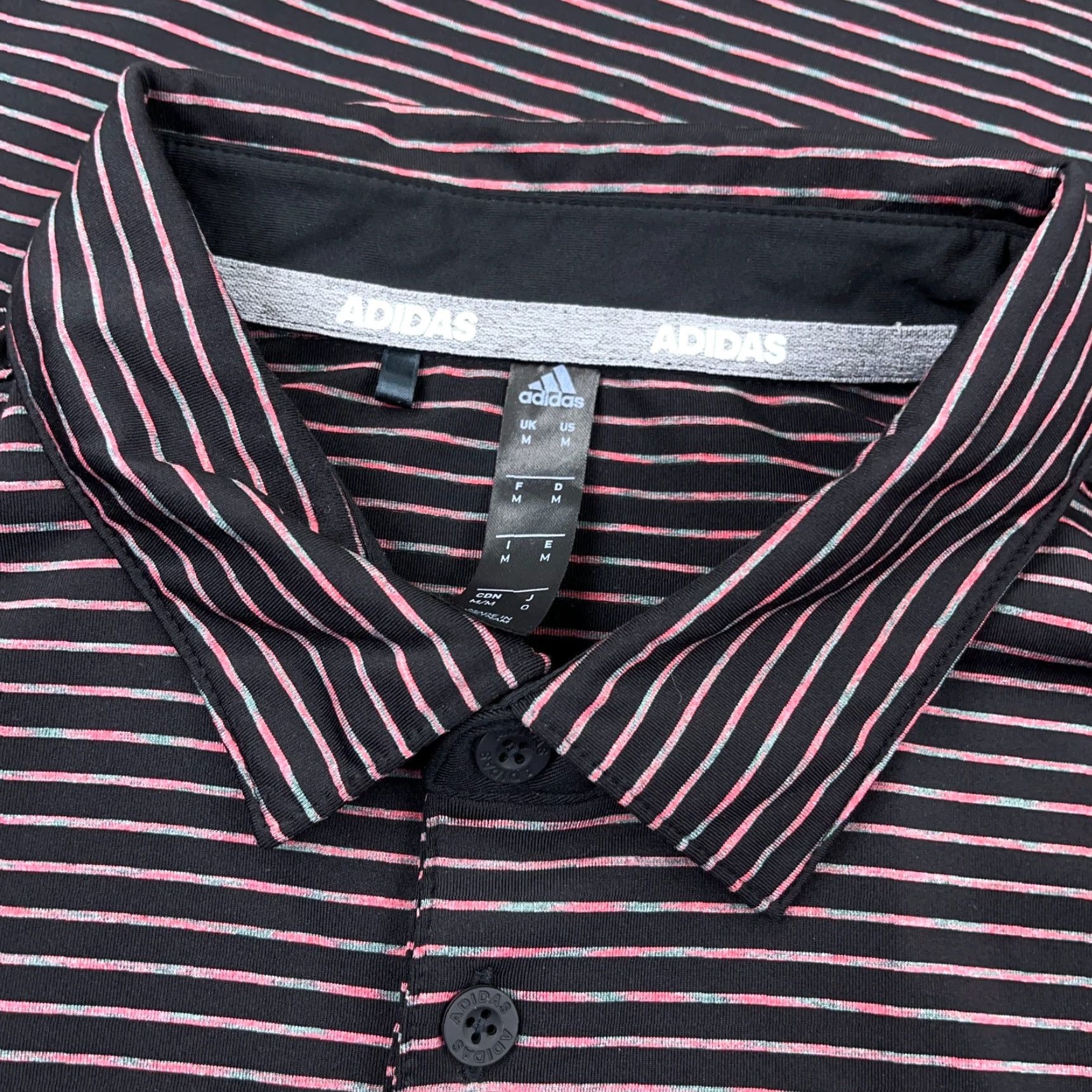 Adidas Adidas Polo Shirt Men M Black Pink Performance Golf Plain Wicking Clima Shirt Polo Size US M / EU 48-50 / 2 - 4 Thumbnail