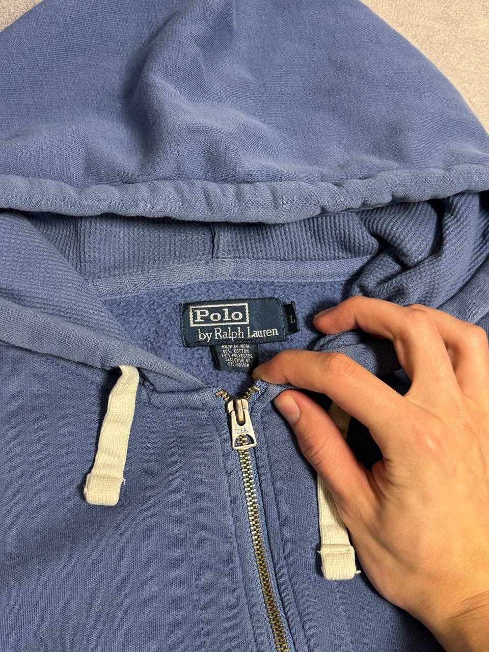 Polo Ralph Lauren Vintage Polo Ralph Lauren classic zip blue hoodie size L Size US L / EU 52-54 / 3 - 10 Thumbnail