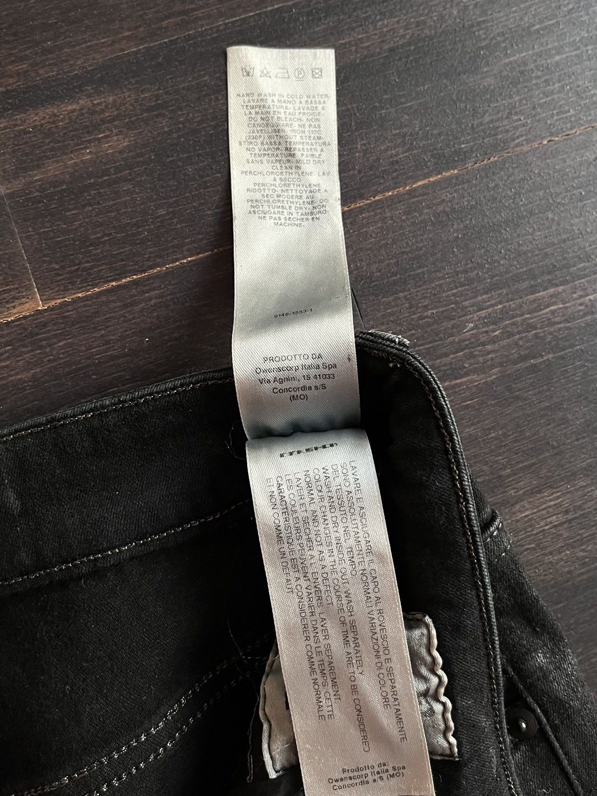 Rick Owens × Rick Owens Drkshdw rick owens fw17 “glitter” black waxed detroit cut jeans Size US 30 / EU 46 - 8 Thumbnail