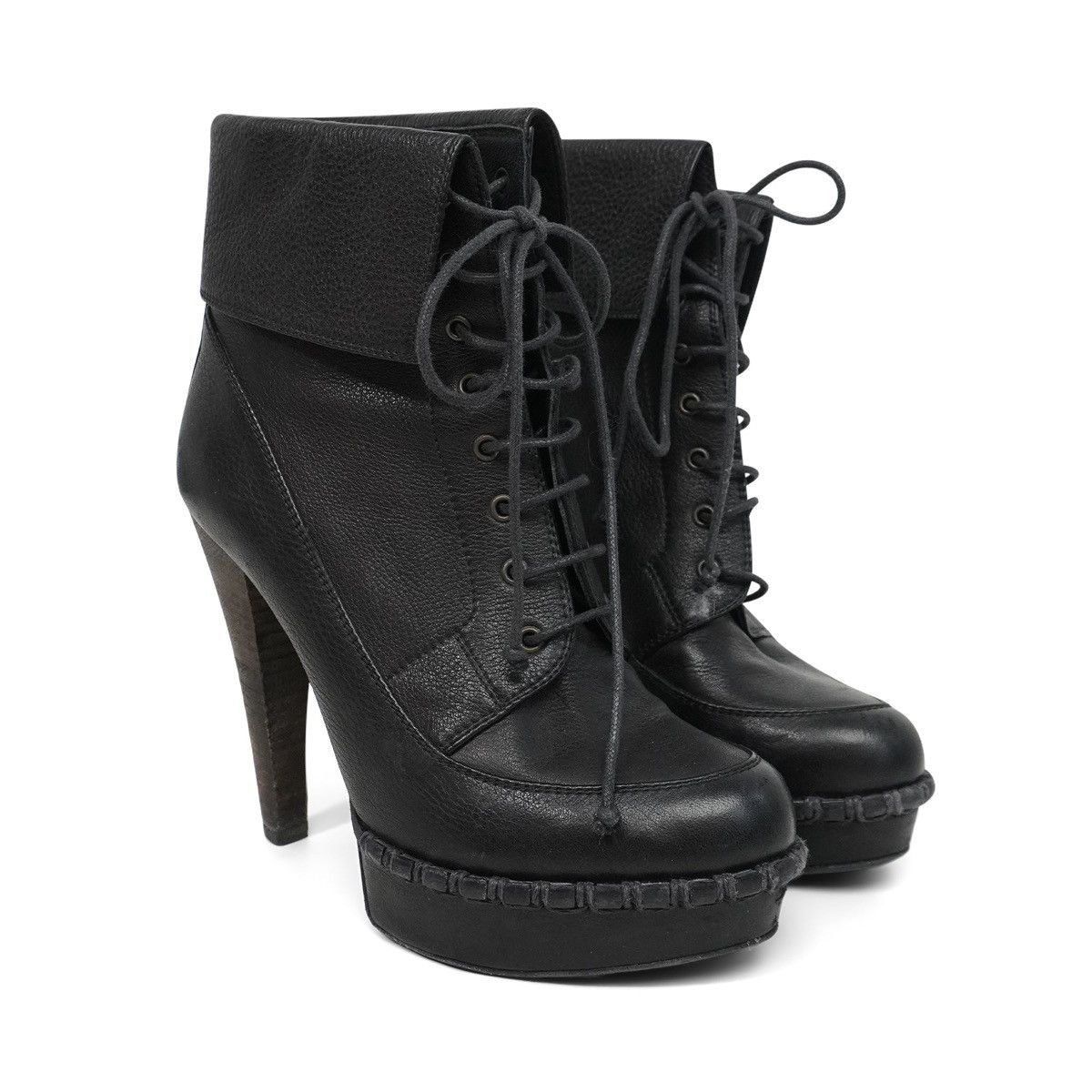 Yves Saint Laurent Yves Saint Laurent Lace Up Ankle Boots Size US 6.5 / IT 36.5 - 2 Thumbnail