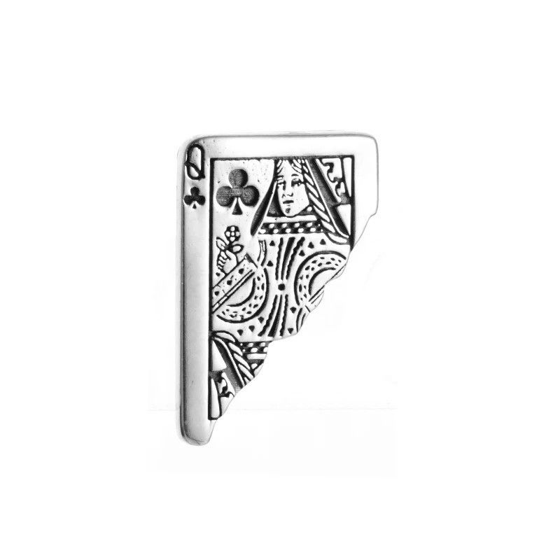 Jewelry × Vintage Creative Playing Card King Poker K Label Copper Earrings Size ONE SIZE - 4 Thumbnail