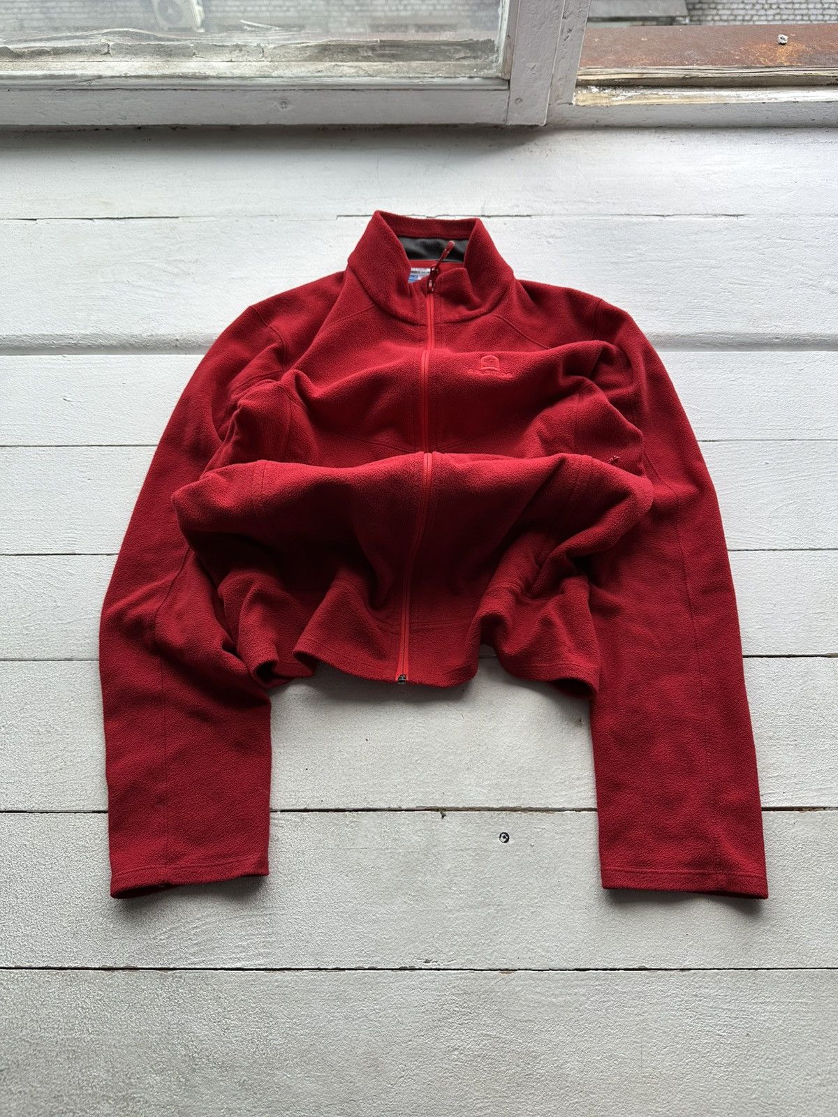 🚨Y2K Salomon outdoor Pocker fleece Hoodie vintage big logo