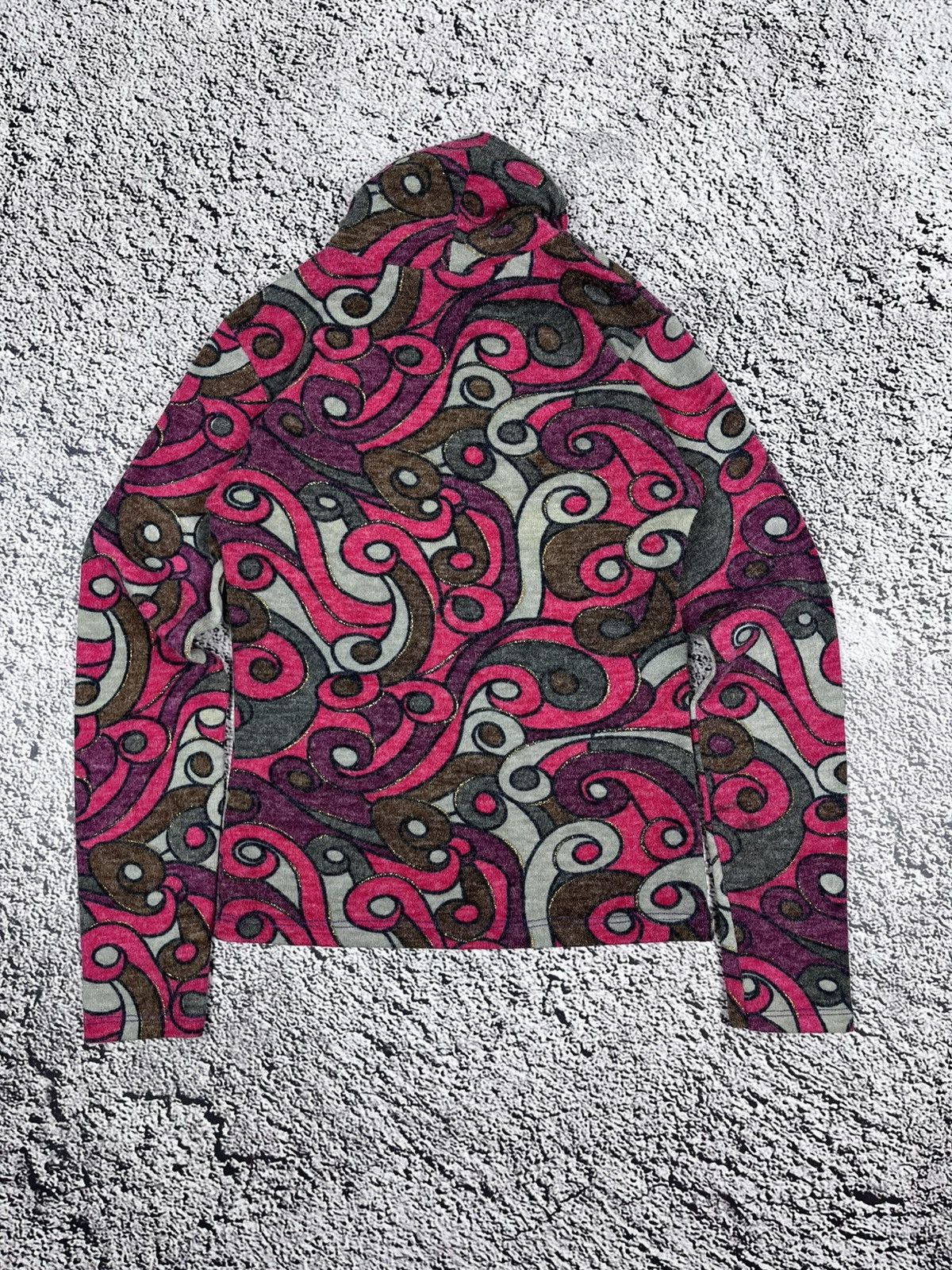 Japanese Brand Vintage Y2K Abstract Turtleneck Longsleeve Top size S Size S / US 4 / IT 40 - 5 Thumbnail