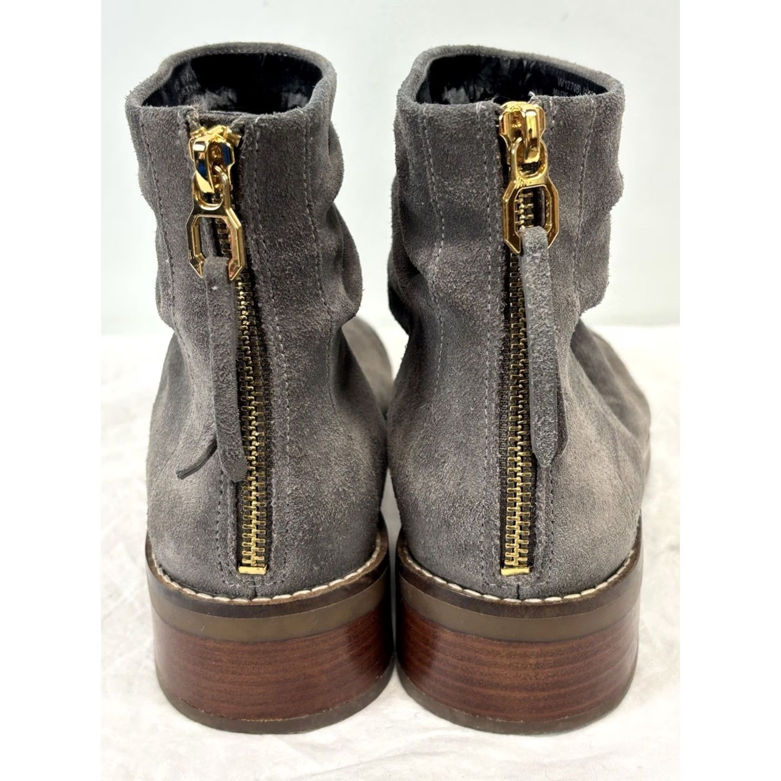 Cole Haan Cole Haan Riona Suede Slouch Ankle Boots Back Zip Booties Women's 8.5B Grey Size US 9 / IT 39 - 4 Thumbnail