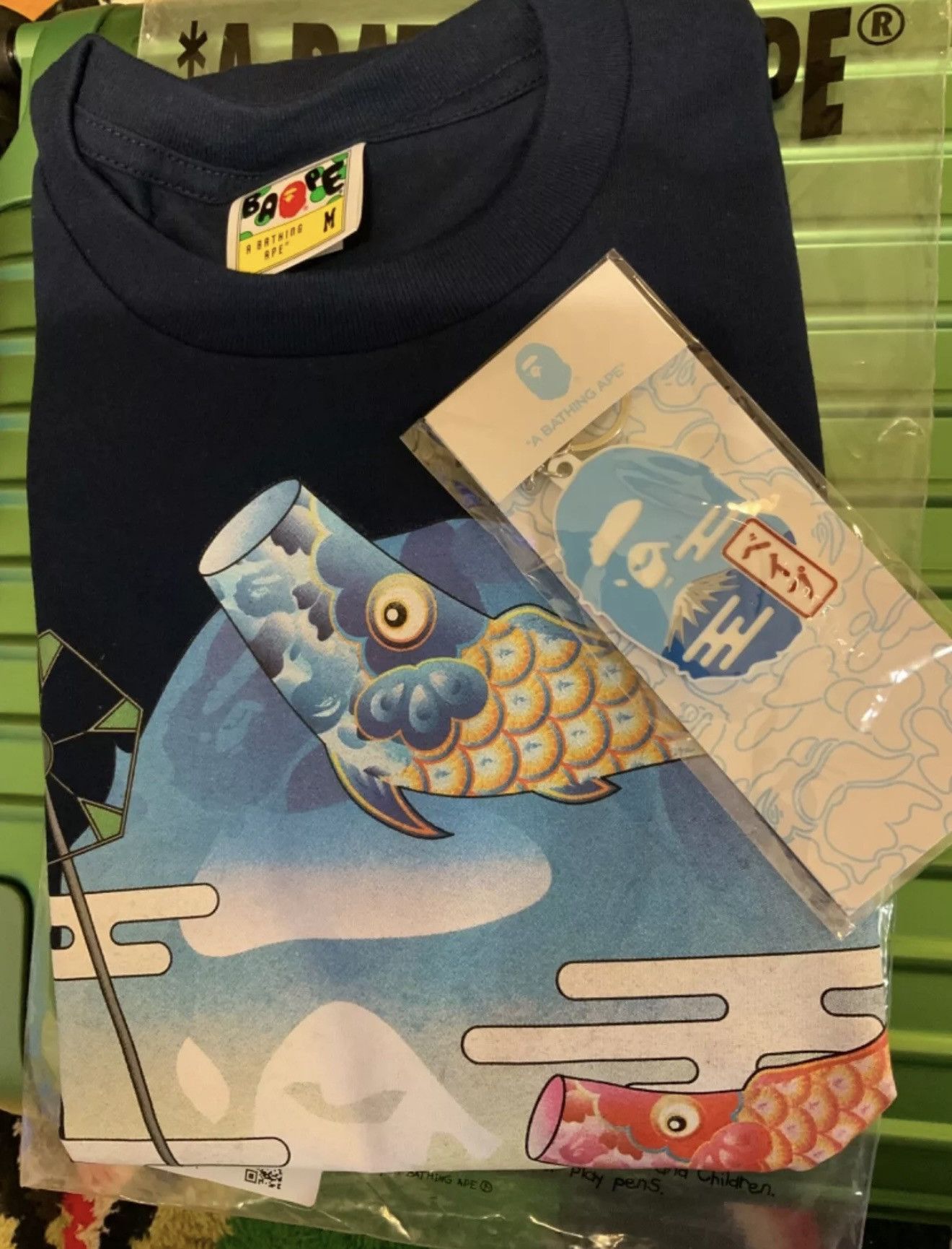 Bape A BATHING APE Koinoboti Carp Flags Tee Size M Size US M / EU 48-50 / 2 - 2 Thumbnail