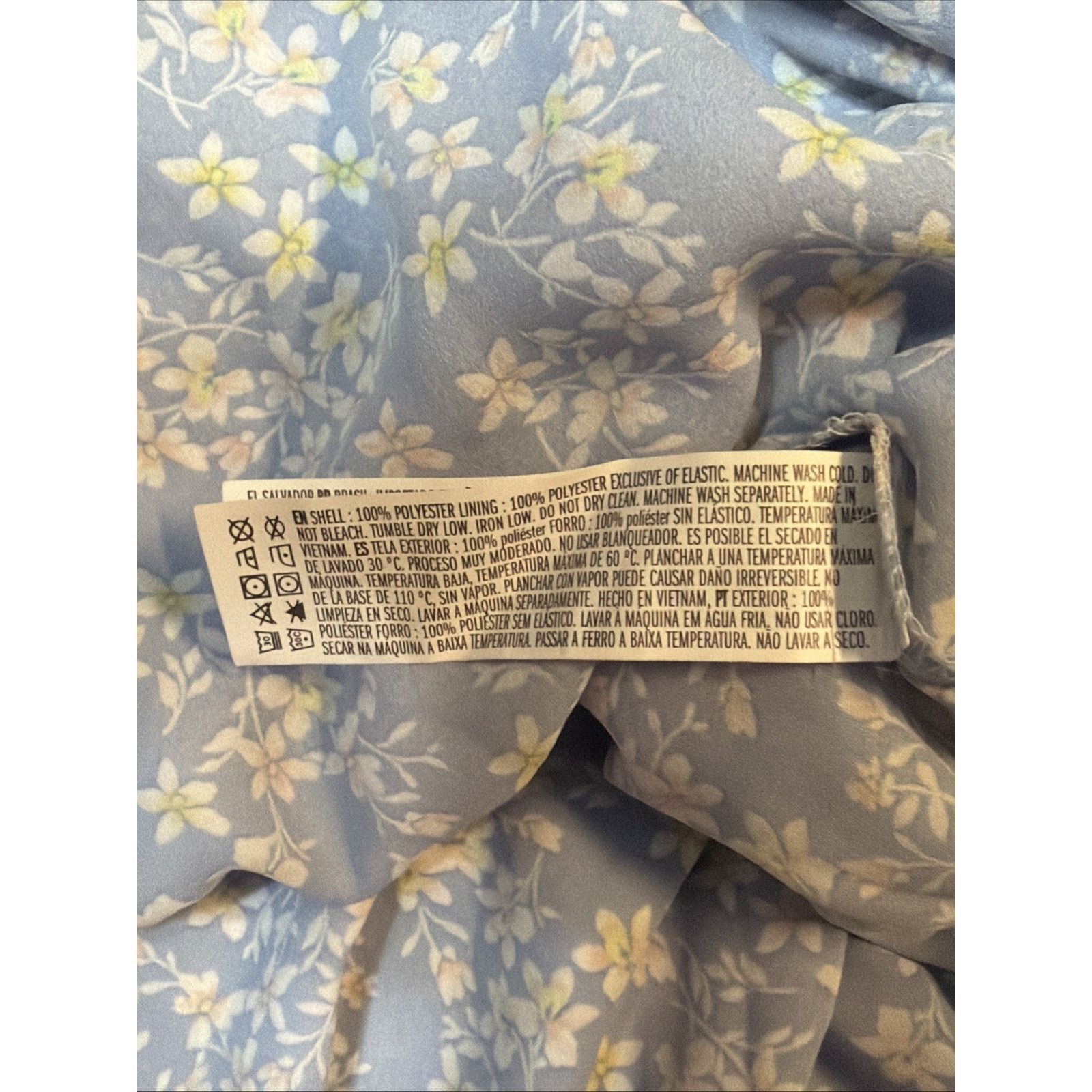 Forever 21 FOREVER 21 size M DRESS Button Neck Tie Daisy Floral BLUE Size M / US 6-8 / IT 42-44 - 7 Thumbnail