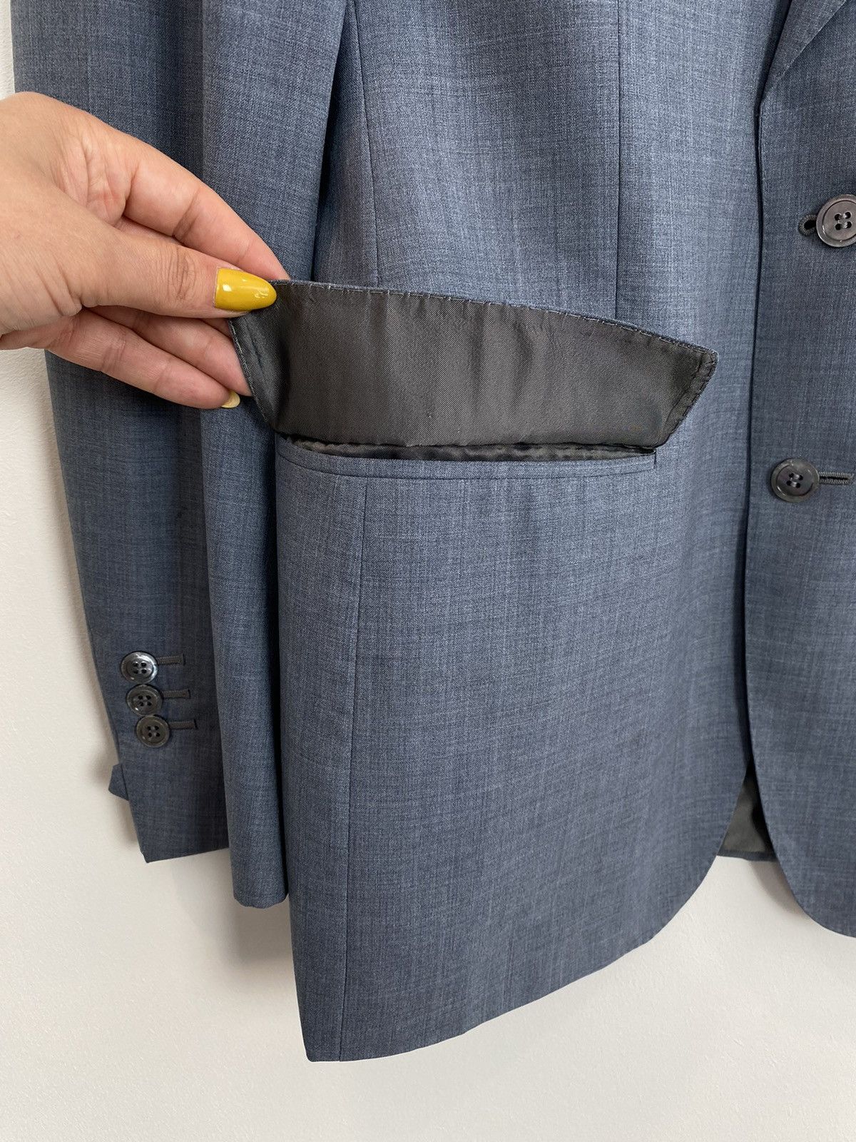 Yves Saint Laurent Yves Saint Laurent Suit Set Pants + Vest + Jacket Blue dress Size 50R - 18 Thumbnail