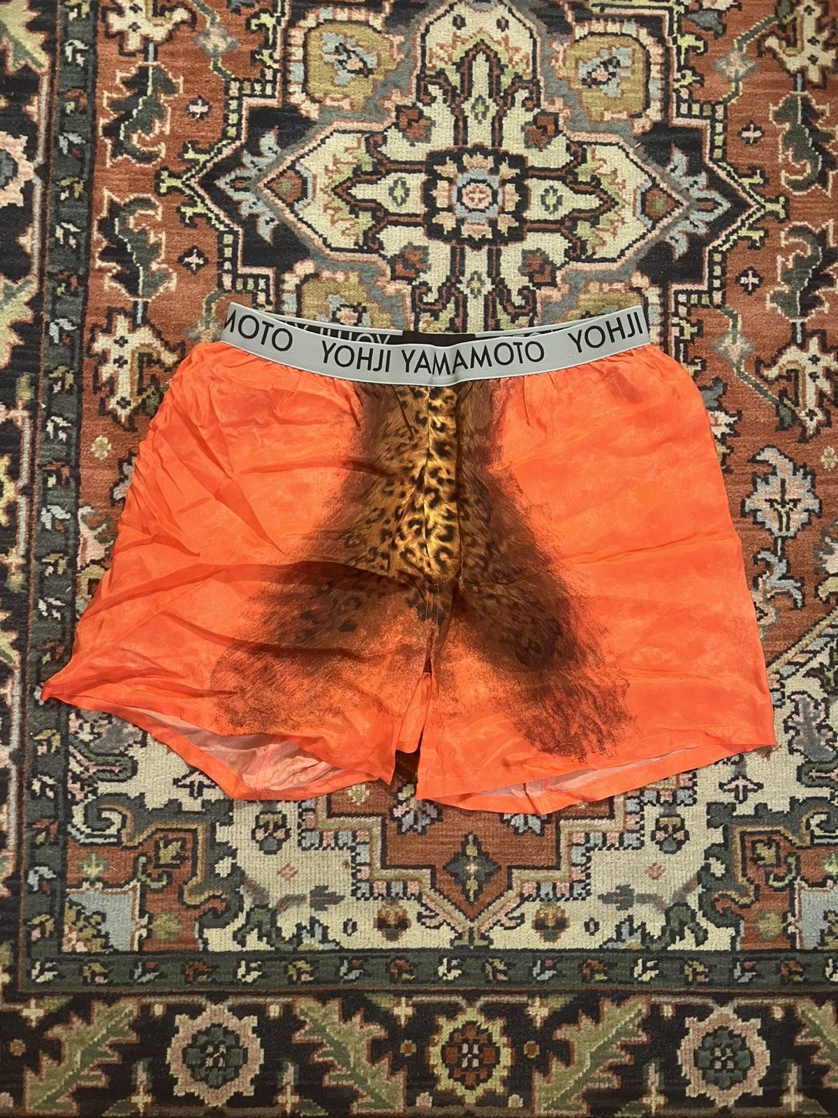 Yohji Yamamoto Yohji Yamamoto Pour Homme AW09 Red Leopard Stripe Shorts Size US 32 / EU 48 - 1 Thumbnail