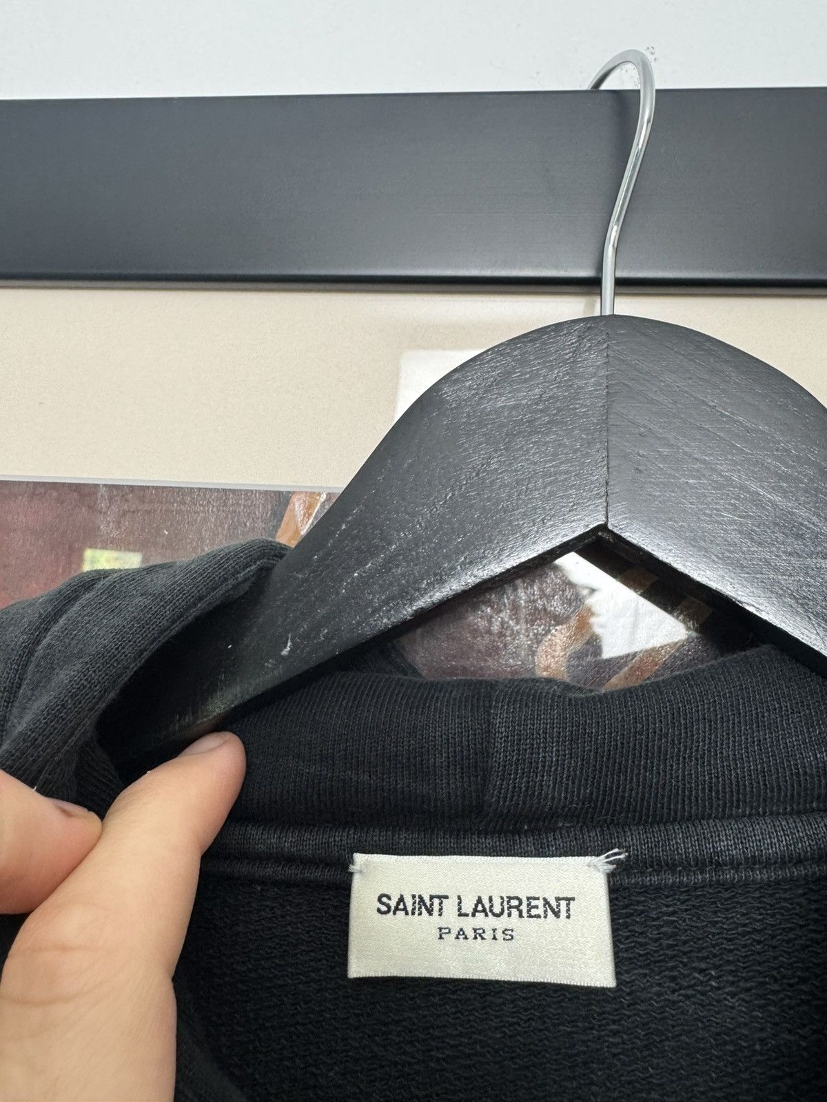 Saint Laurent Paris Saint Laurent Slow Kissing Mouth Logo Hoodie Hedi Slimane Size US XL / EU 56 / 4 - 4 Thumbnail