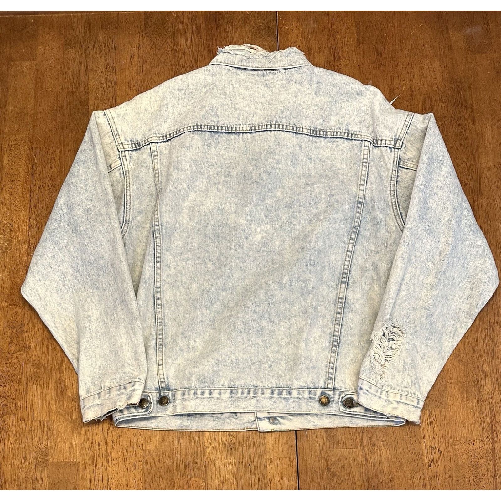 Denime CARMAR Distressed Denim Jacket S Trucker Men Blue Cotton Biker Small Pre-owned Size US S / EU 44-46 / 1 - 5 Thumbnail