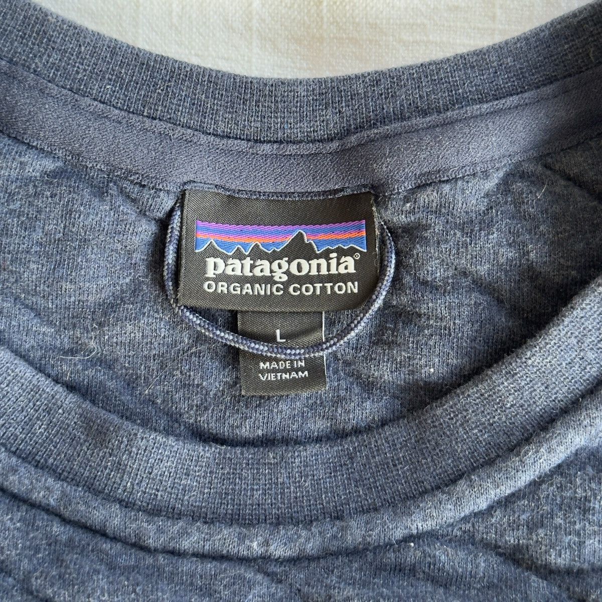 Patagonia PATAGONIA Quilted Organic Cotton crewneck - navy Size US L / EU 52-54 / 3 - 2 Thumbnail