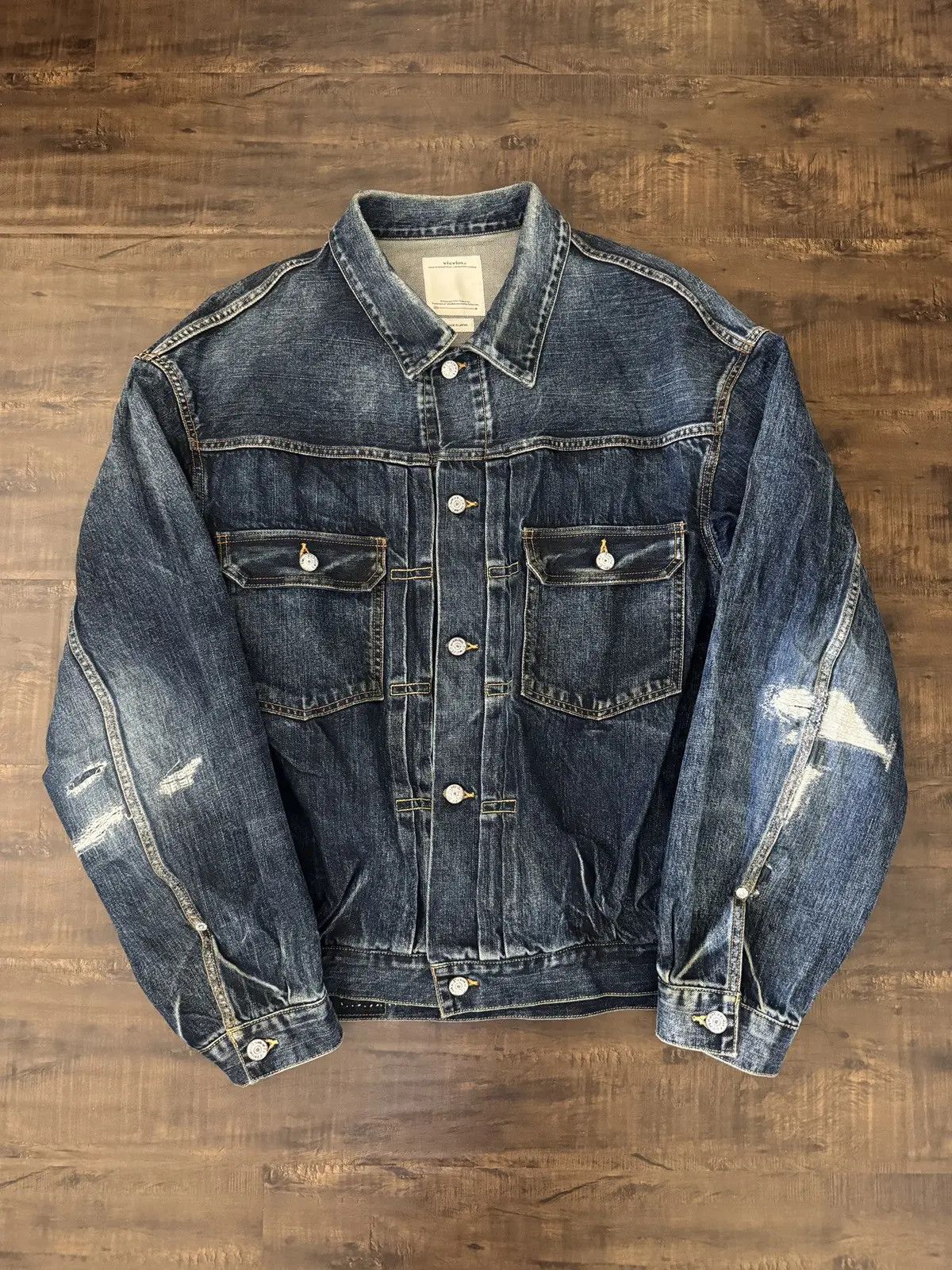Visvim 101XX Dry 1006 Denim Jacket Dmgd Size US L / EU 52-54 / 3 - 1 Thumbnail