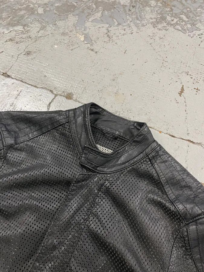 Giorgio Brato Giorgio Brato Black Perforated Leather Biker Jacket Size US M / EU 48-50 / 2 - 5 Thumbnail