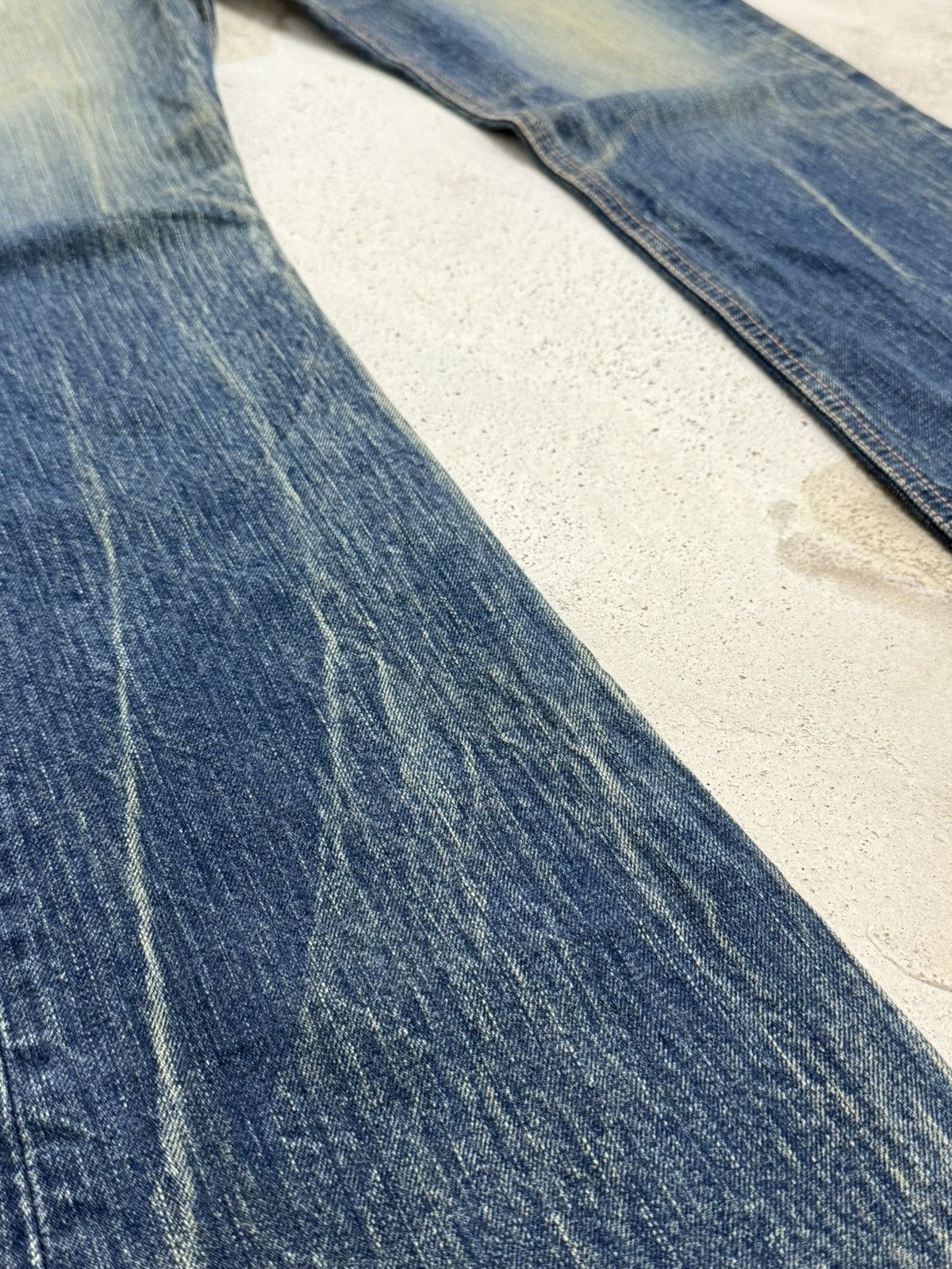 Edwin Vintage Miss 503 Rude Flare Mudwash Unisex Denim Japan Size 29" - 9 Thumbnail