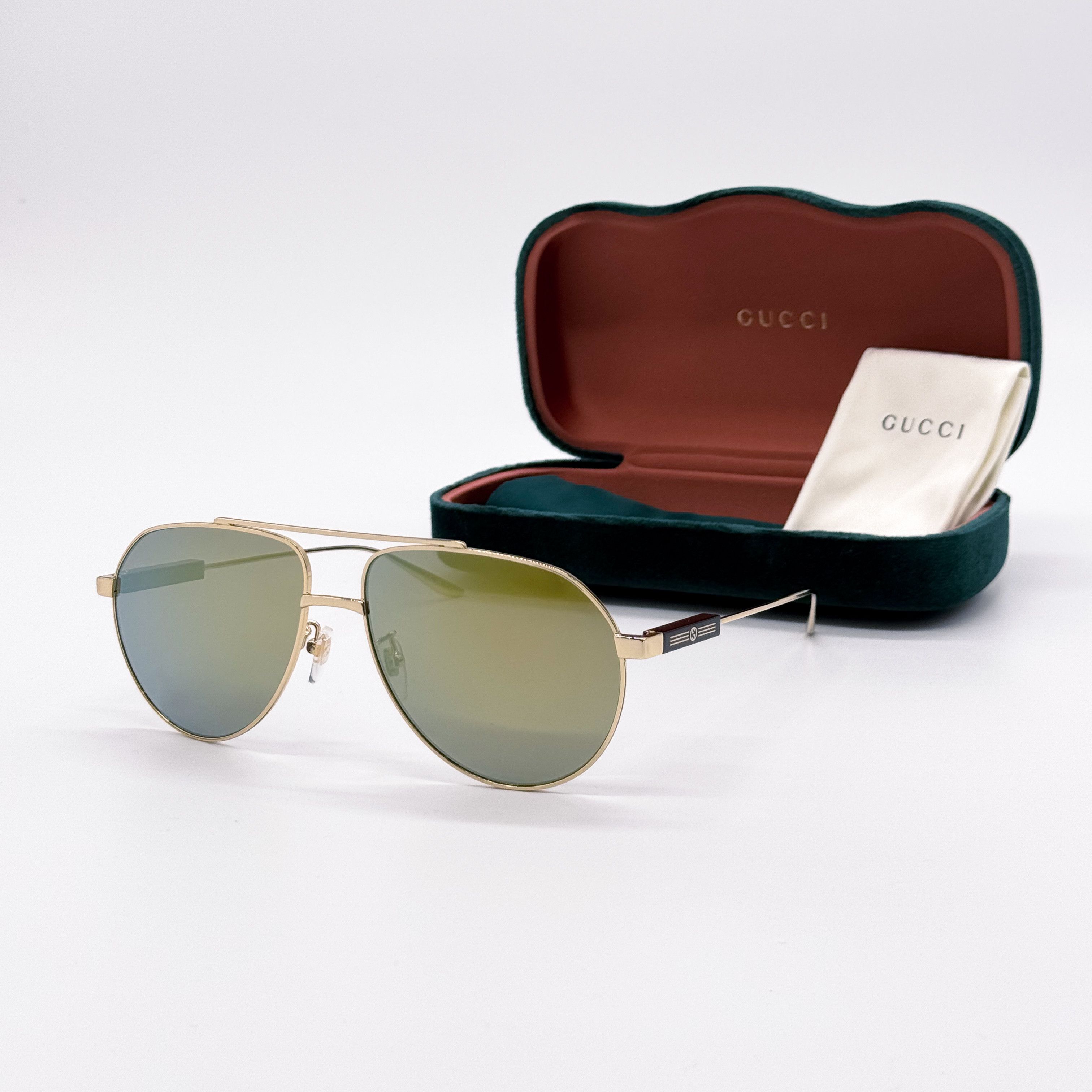 Gucci NEW GUCCI GG1311S 002 UNISEX METAL AVIATOR SUNGLASSES Size ONE SIZE - 1 Thumbnail