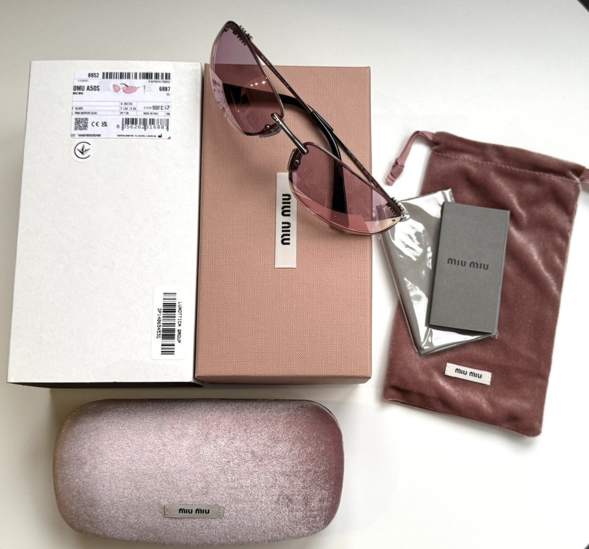 Miu Miu × Vintage NEW Miu Miu sunglasses Miu Miu MU A50S 1BC-70J Size ONE SIZE - 11 Thumbnail