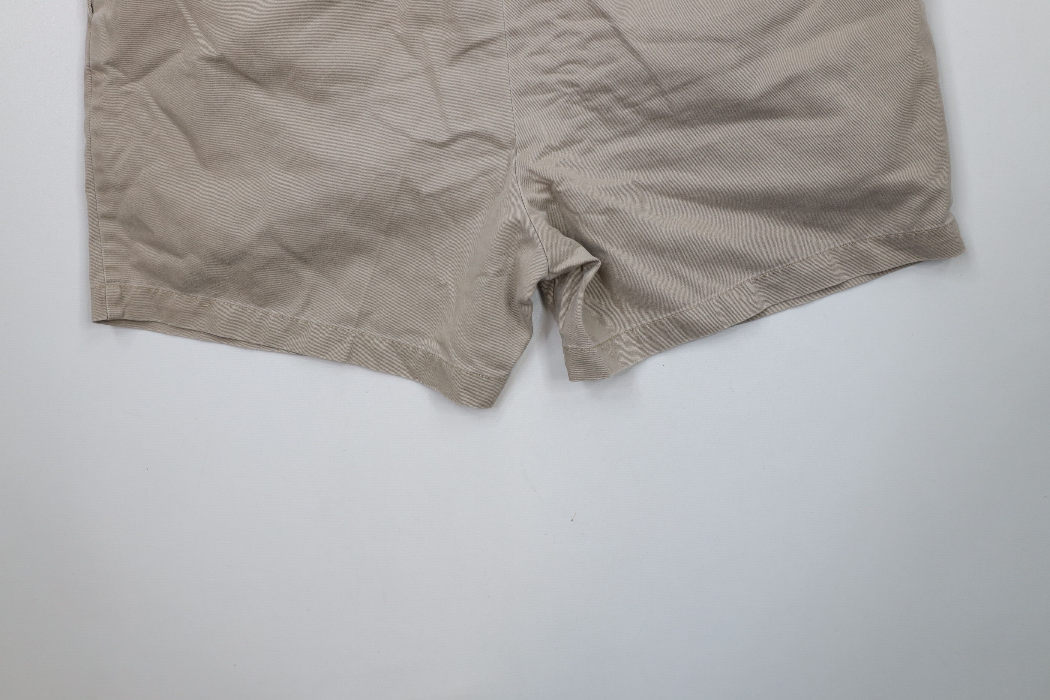 Ralph Lauren × Vintage Vintage 90s Ralph Lauren Knee Cotton Chino Shorts Beige Size US 42 / EU 58 - 13 Thumbnail
