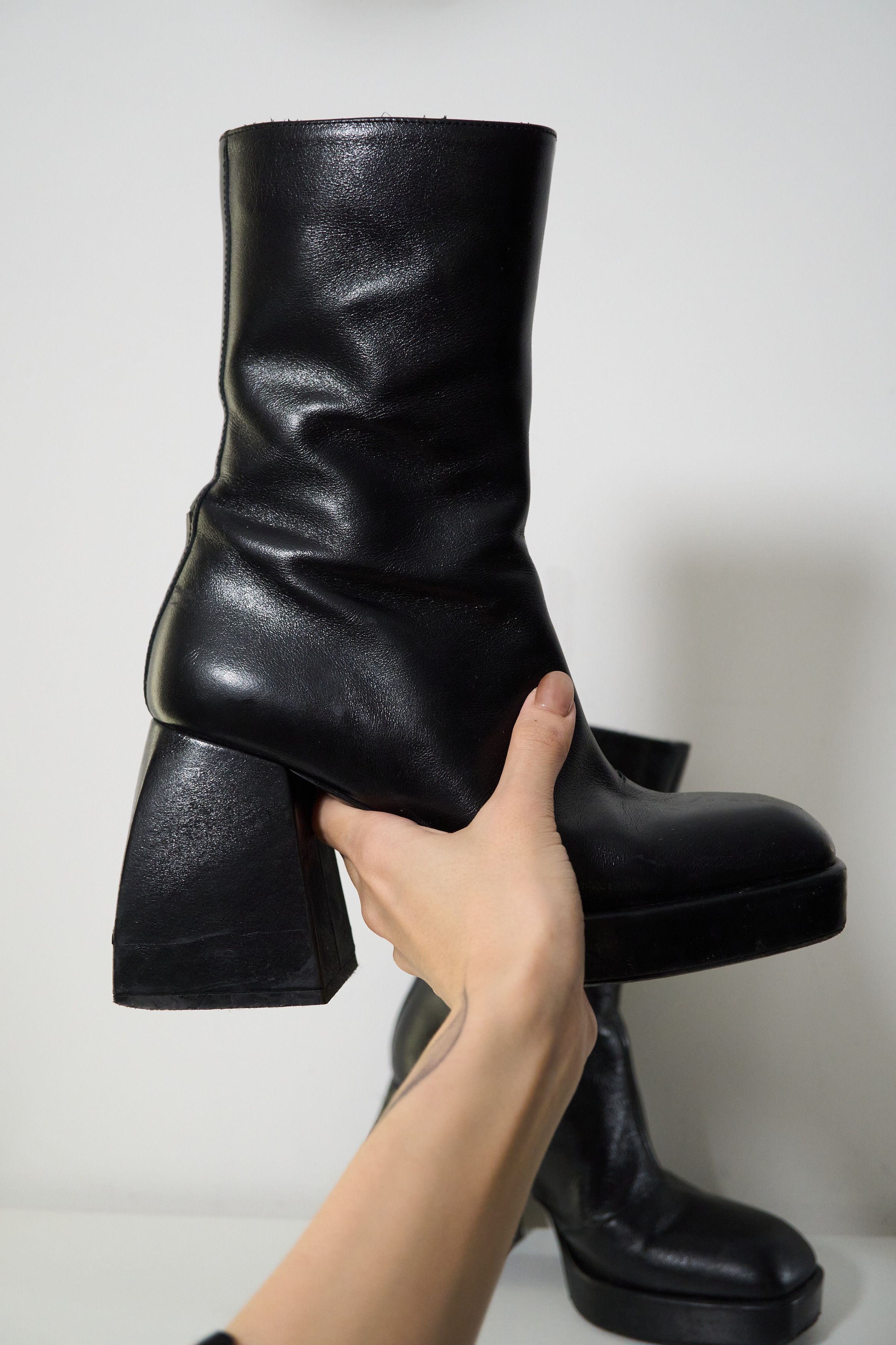 Nodaleto Nodaleto shiny leather block heel boots Size US 8 / IT 38 - 4 Thumbnail