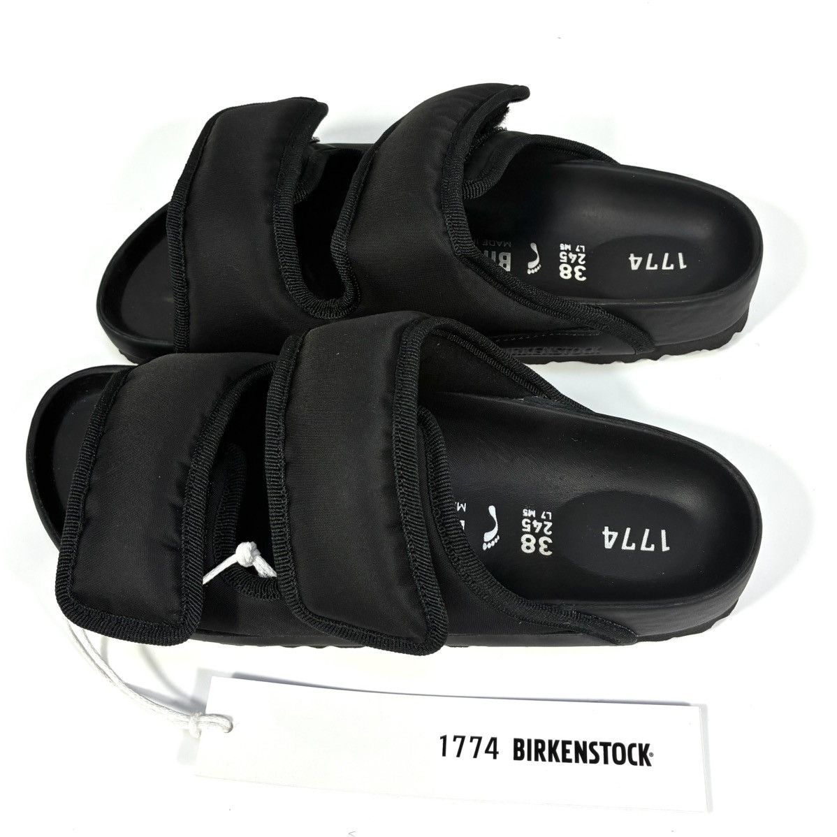 Birkenstock Birkenstock 1774 Arizona Cosny Nylon Sandals Black 38 7 NEW Size US 7 / IT 37 - 19 Thumbnail
