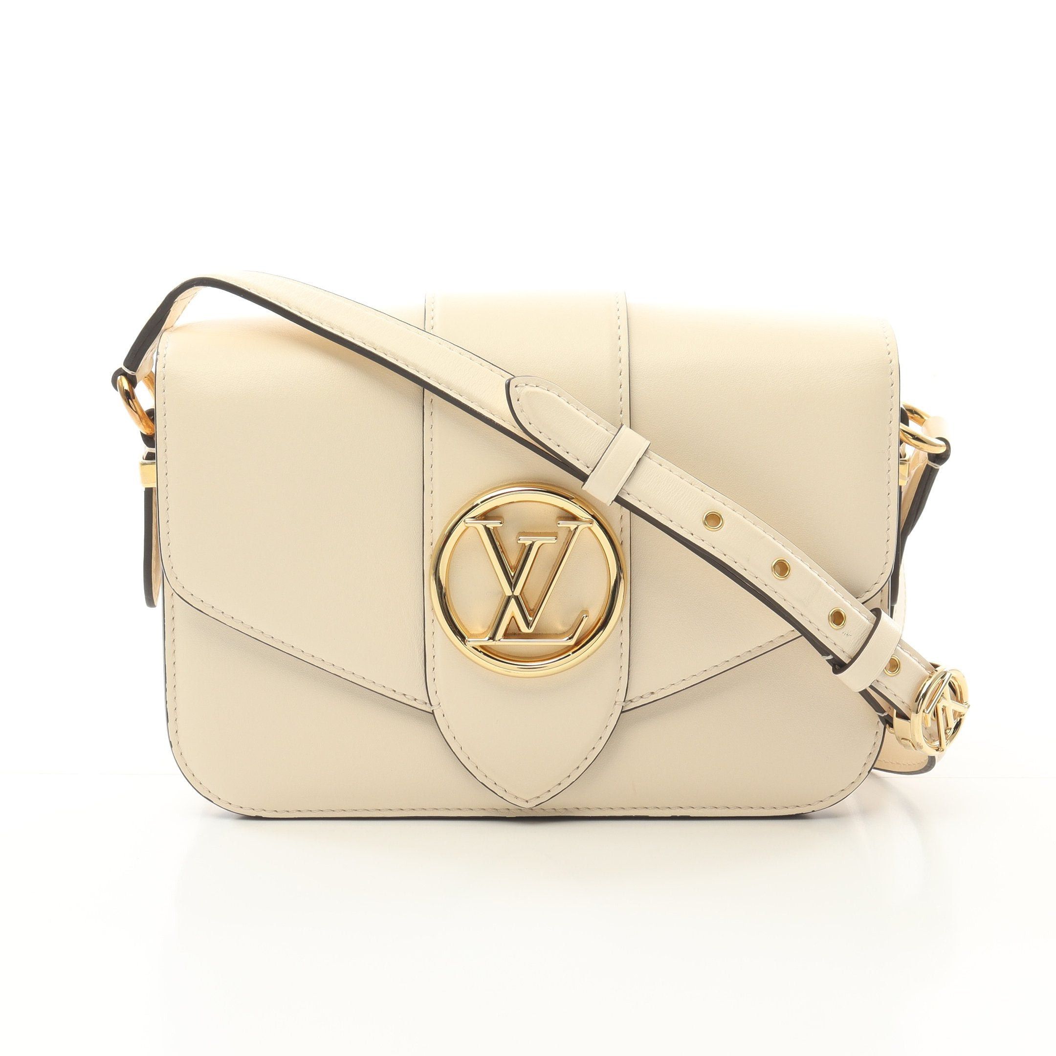 Louis Vuitton Louis Vuitton Lv Pont 9 Neuf Claim Shoulder Bag Leather Ivory Size ONE SIZE - 1 Thumbnail