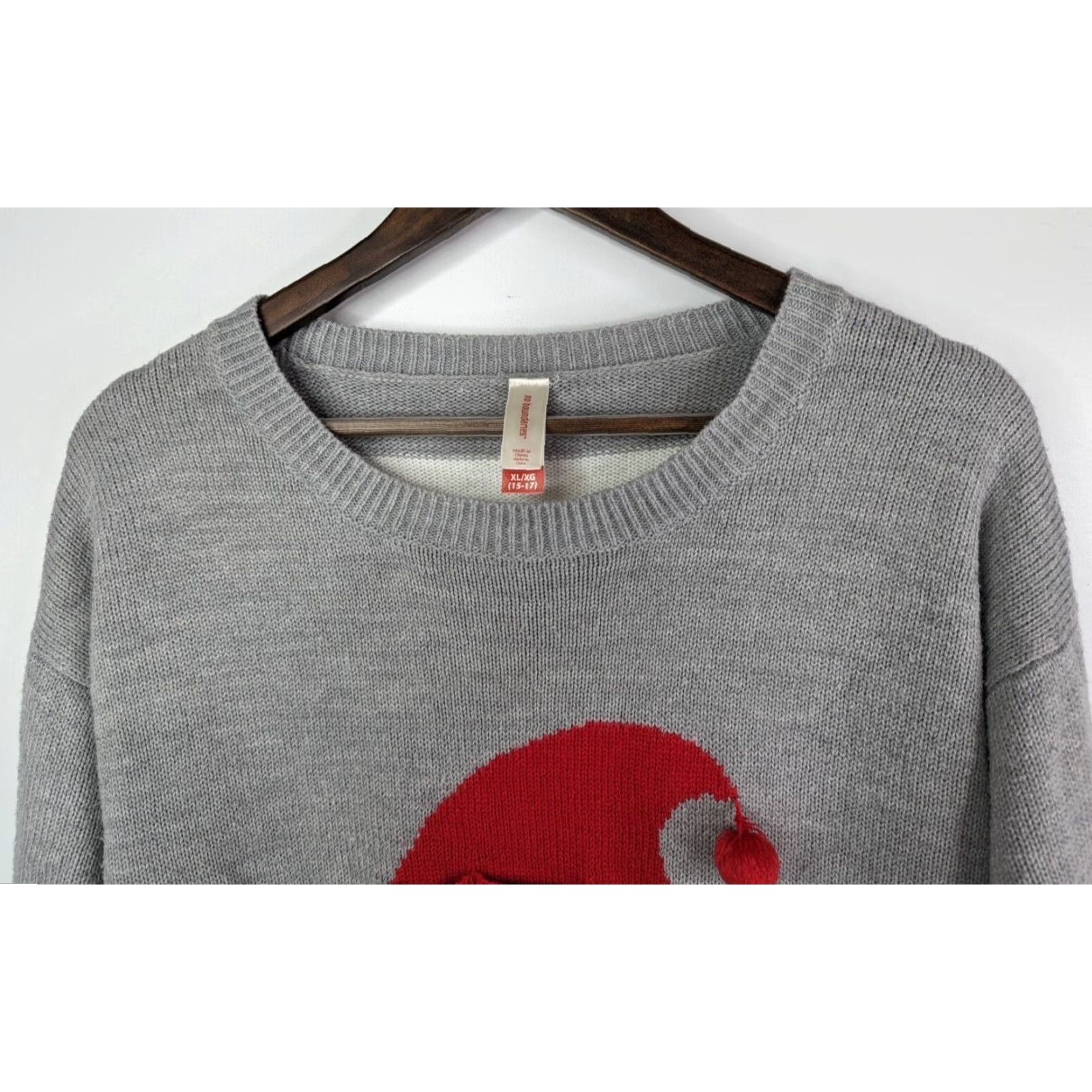 Vintage No Boundaries Women's XL Sweater Crew Neck Grey Christmas Holiday Ugly Penguin Knit Pullover Casual Christmas Women XL Gray Size XL / US 12-14 / IT 48-50 - 2 Thumbnail