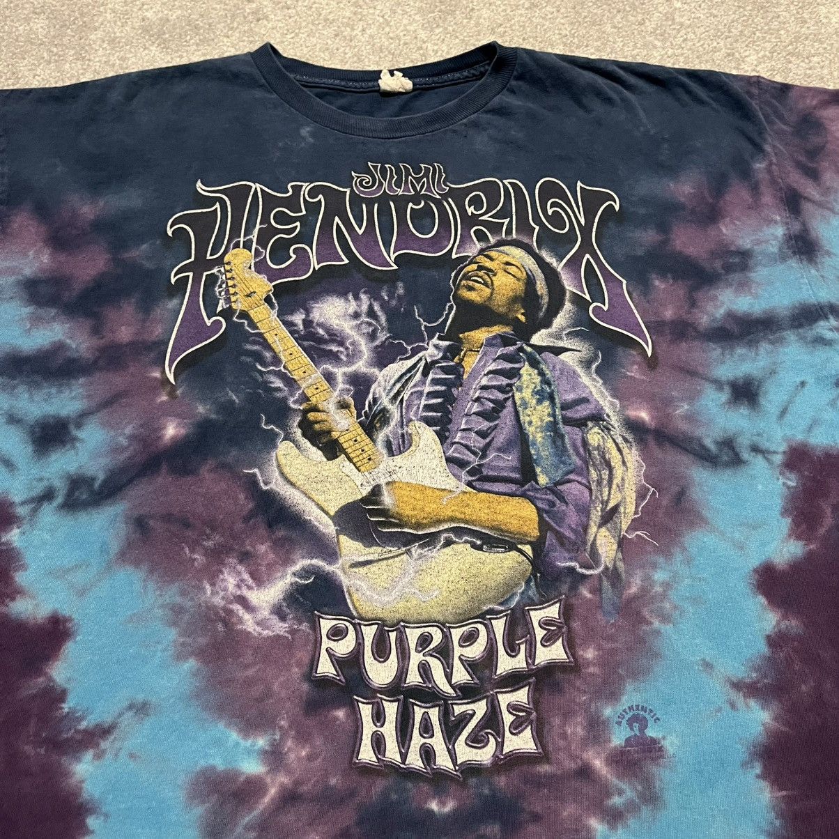 Jimi Hendrix × Liquid Blue × Vintage Vintage 2000s Jimi Hendrix Purple Haze Tie Dye Logo T Shirt Size US XXL / EU 58 / 5 - 2 Thumbnail