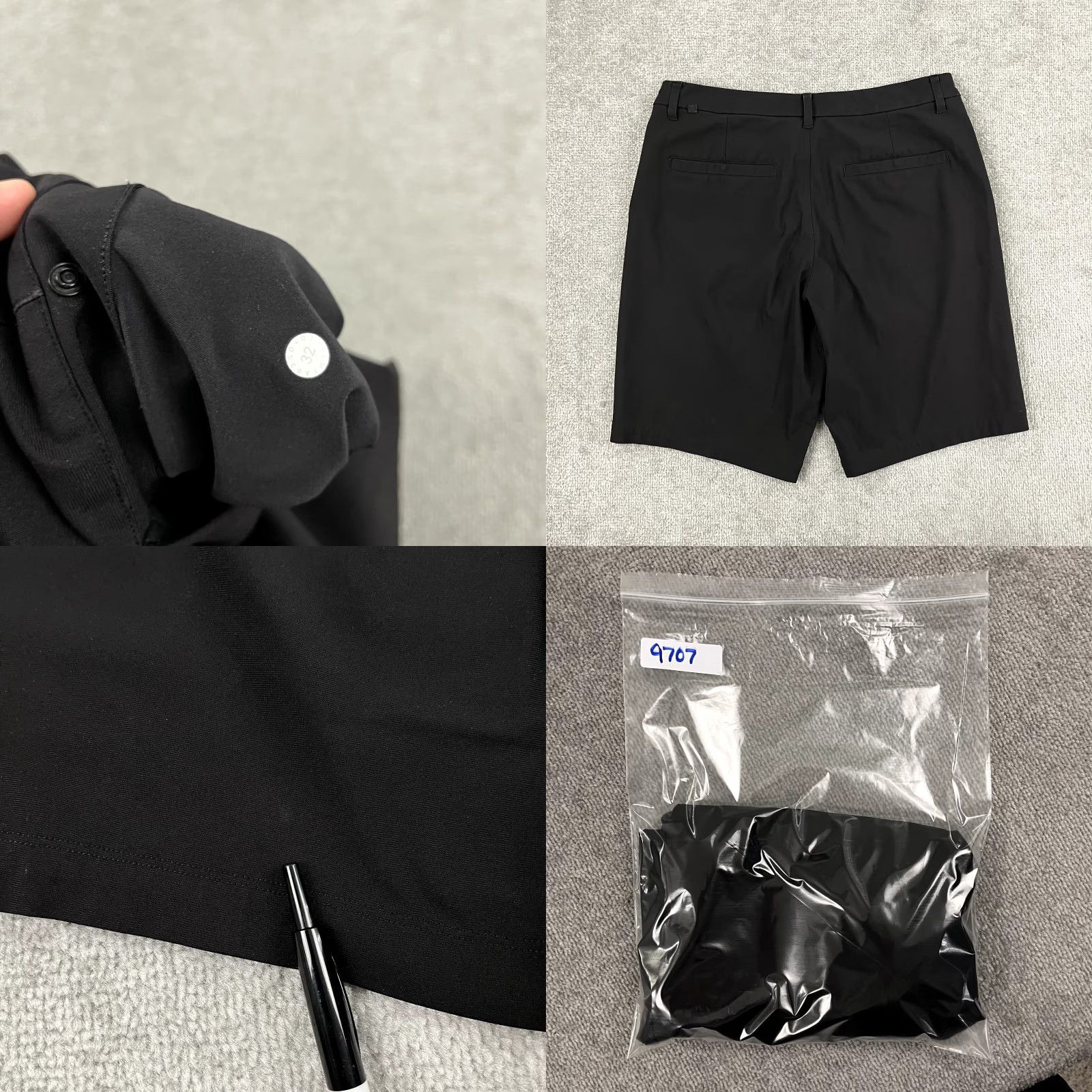 Lululemon Lululemon Shorts Mens 32 Black Chino Golf Performance Sport 10" Inseam 5-Pocket Flat Front Logo Zipper Polyester Breathable Size US 32 / EU 48 - 8 Thumbnail