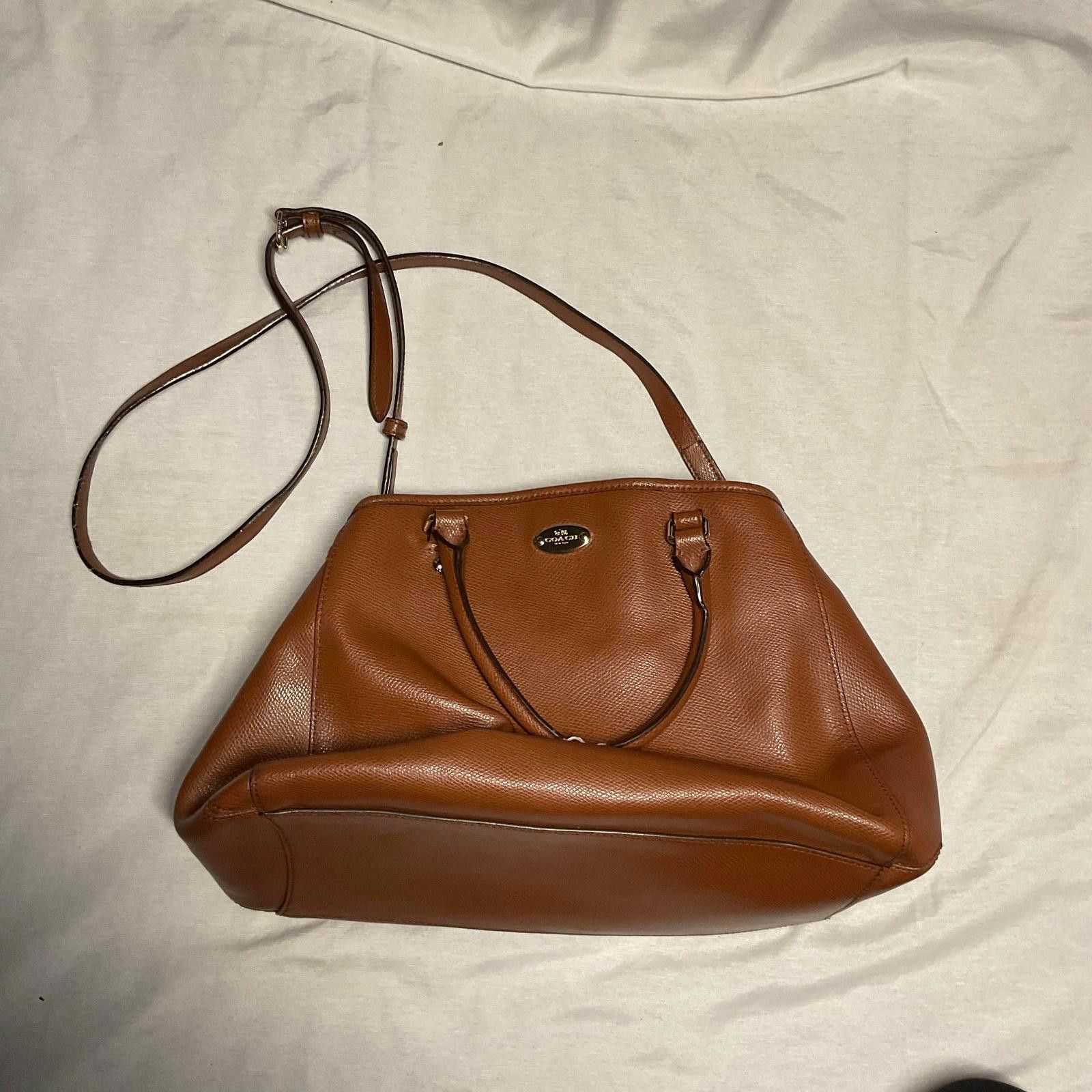 Brown Leather Coach Bag, Women's