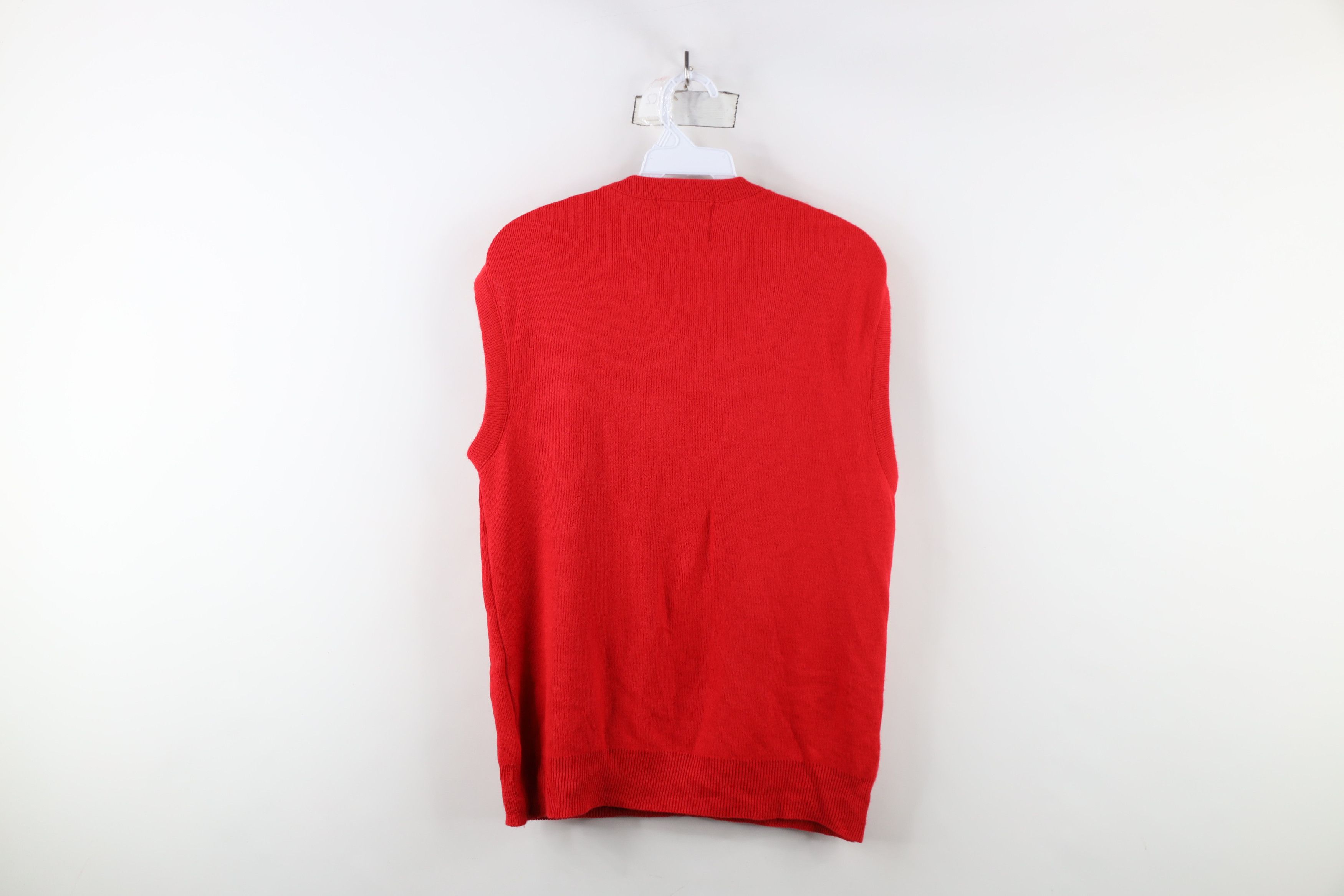 Vintage Vintage 70s Streetwear Blank Knit Sweater Vest Red USA Size US M / EU 48-50 / 2 - 10 Thumbnail