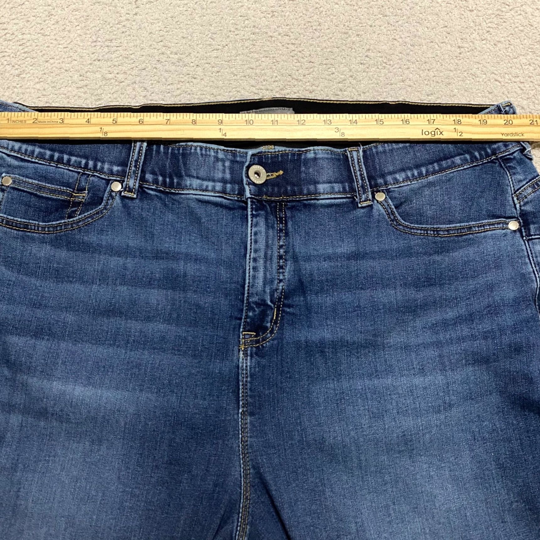 Torrid Torrid Jeans Skinny 24 Tall Blue Denim Medium Wash High Rise Womens Adult Jeans 5-Pocket Design Stretch Size 42" / US 20 - 7 Thumbnail