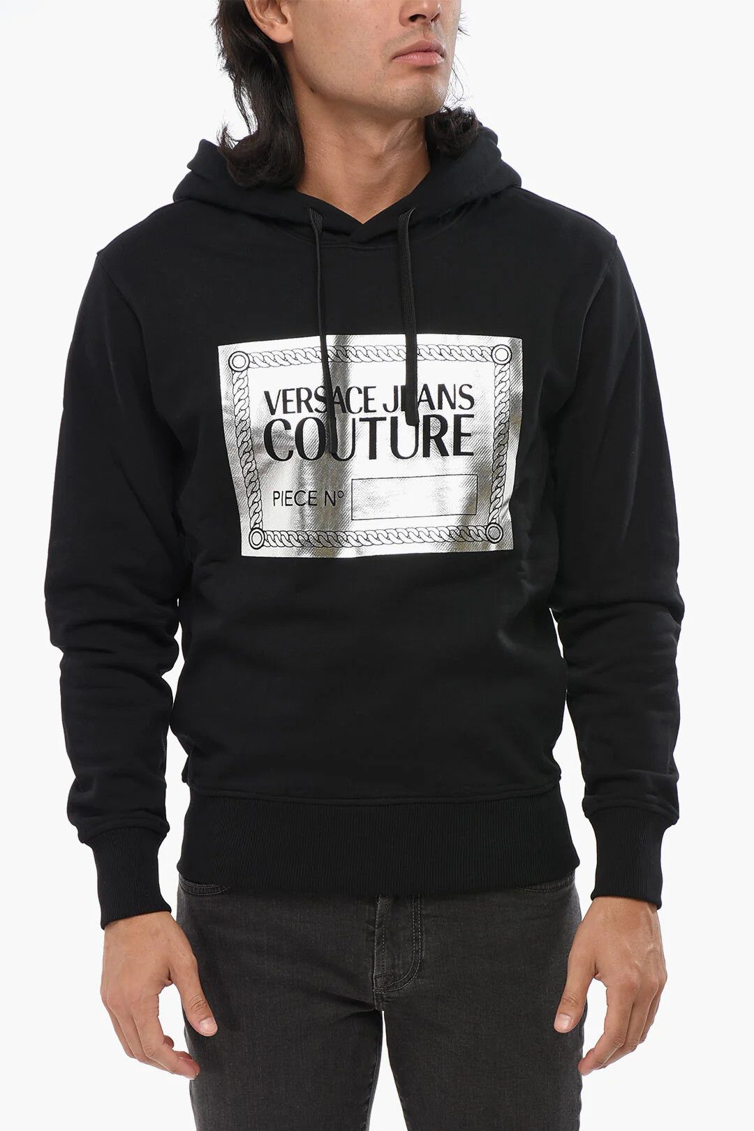 Versace og1mm0426 Cotton Fleece Hoodie in Black Size US XS / EU 42 / 0 - 1 Thumbnail
