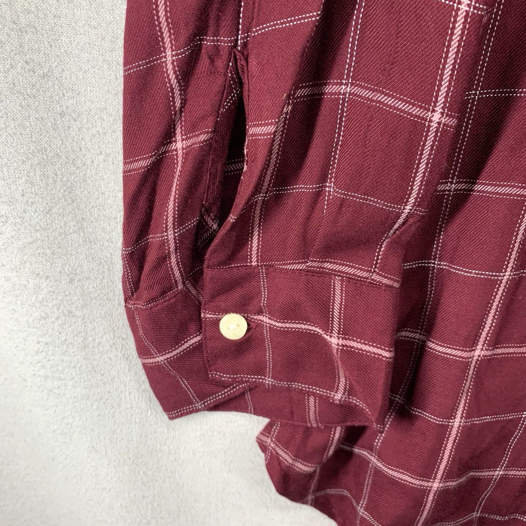Old Navy Vintage Old Navy Womens Rayon Plaid Button-Up Shirt Large Casual Long Sleeve Collared Red Size L / US 10 / IT 46 - 7 Thumbnail