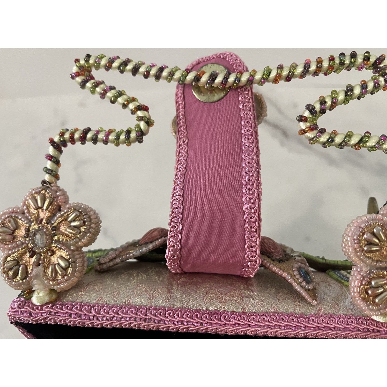 Mary Frances Mary Frances Beaded Floral Handbag With Intricate Embroidery Size ONE SIZE - 10 Thumbnail