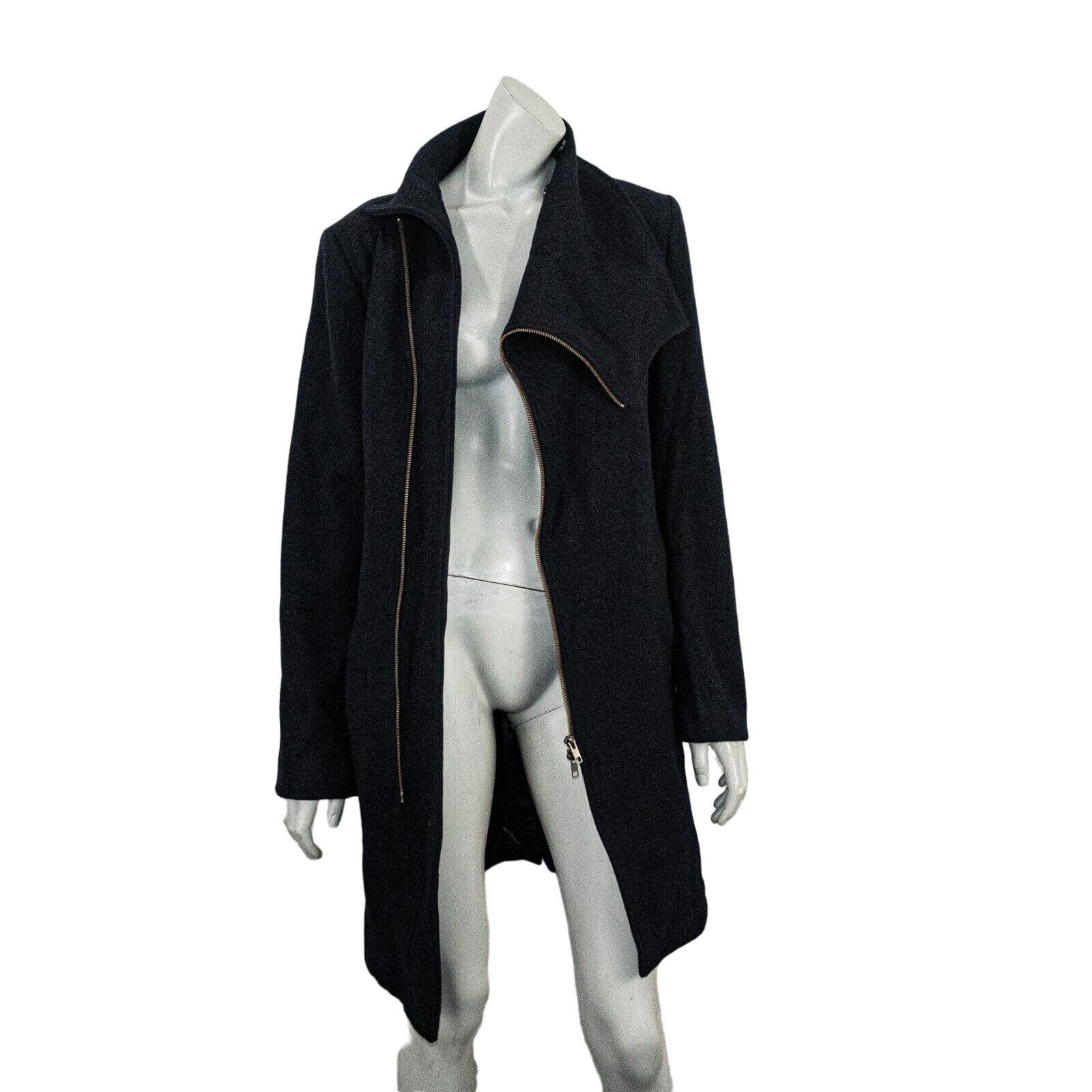 Reiss REISS Women's Wool PETRONE Pea Coat zip up in navy blue Size S / US 4 / IT 40 - 5 Thumbnail