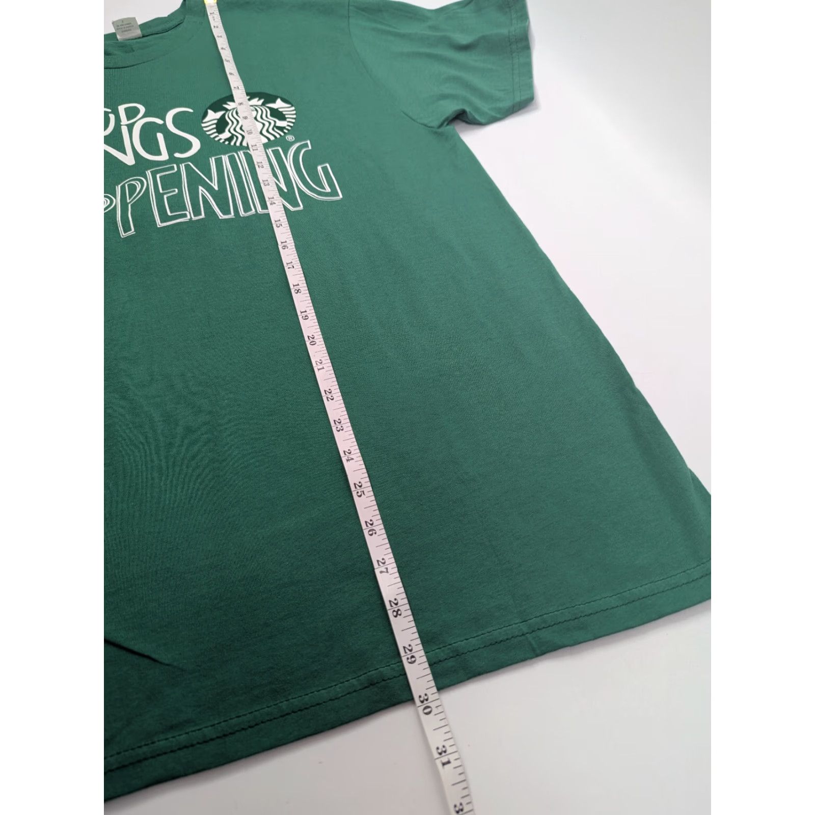 Vintage Starbucks T-Shirt Green Good Things Are Happening TeeSize L TeeStyled Logo Short Sleeve Unisex Adults Size US L / EU 52-54 / 3 - 3 Thumbnail