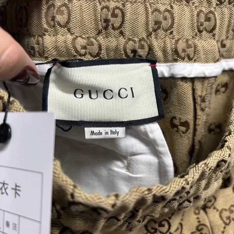 Gucci Gucci The latest brown full-print pattern logo drawstring s Size US 36 / EU 52 - 3 Thumbnail