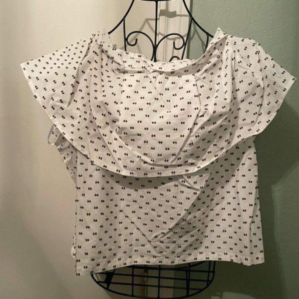 Baum und Pferdgarten Baum und Pferdgarten white ruffled blouse white size 10 Size L / US 10 / IT 46 - 3 Thumbnail