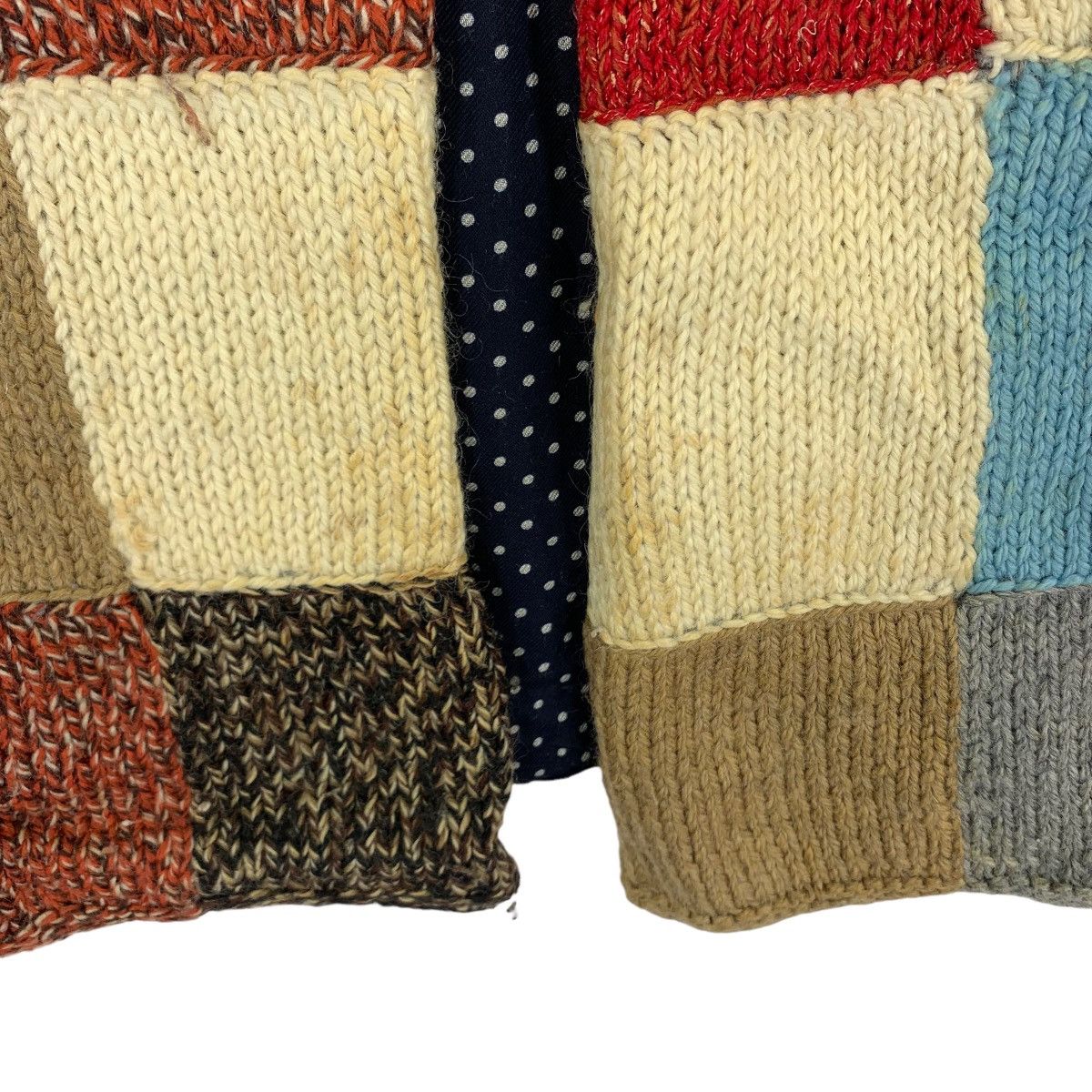 Designer × Vintage VINTAGE PATCH WORK VEST WOOL KNIT Size US M / EU 48-50 / 2 - 5 Thumbnail