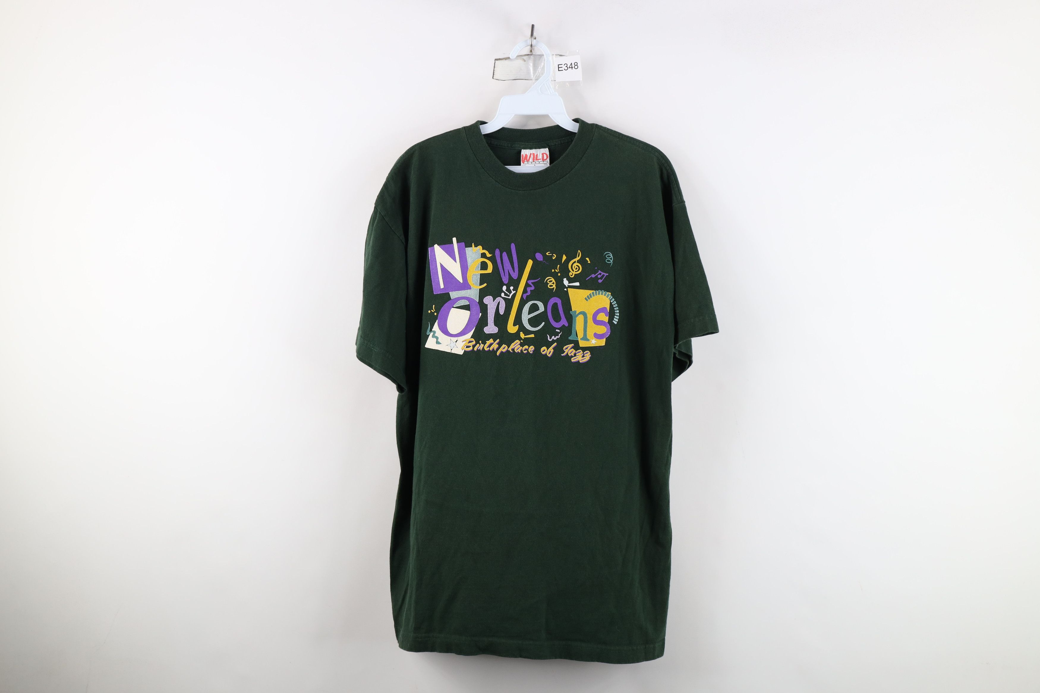 Vintage Vintage 90s Streetwear New Orleans Jazz Yin Yang T-Shirt Size US L / EU 52-54 / 3 - 1 Thumbnail