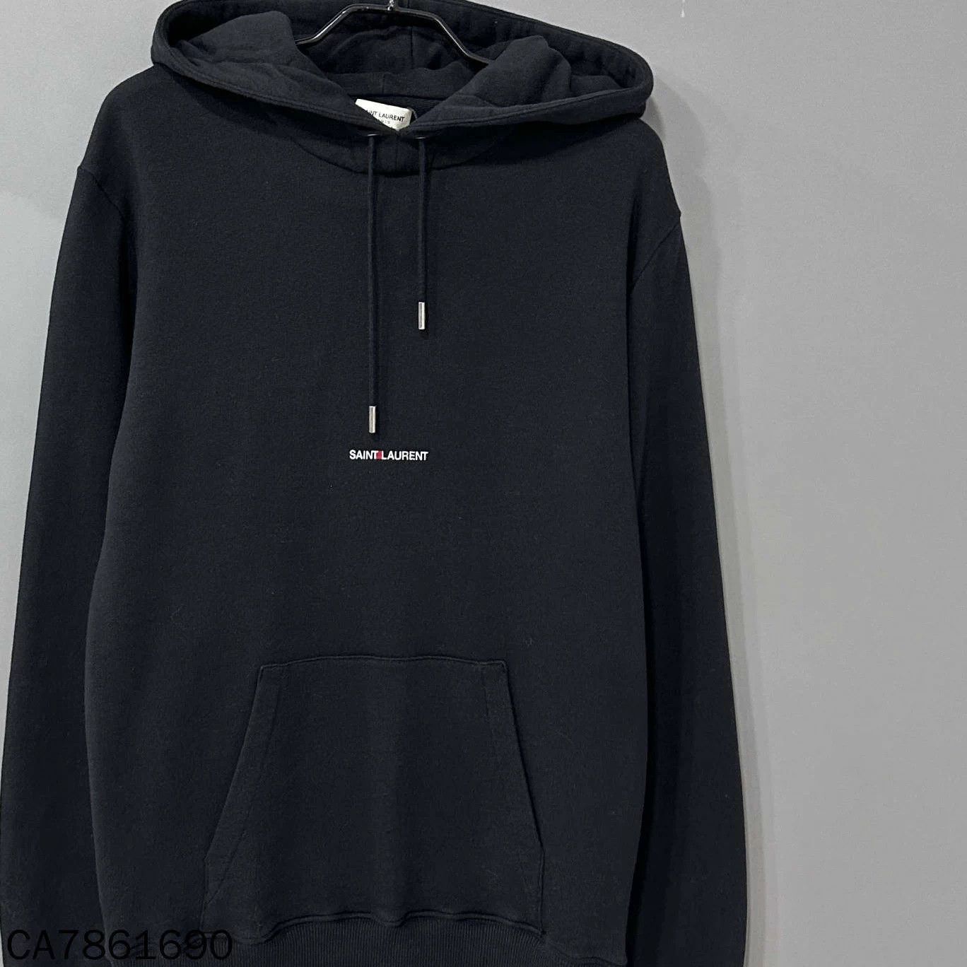 Saint Laurent Paris Saint Laurent Black Logo Hoodie M Size US M / EU 48-50 / 2 - 2 Thumbnail