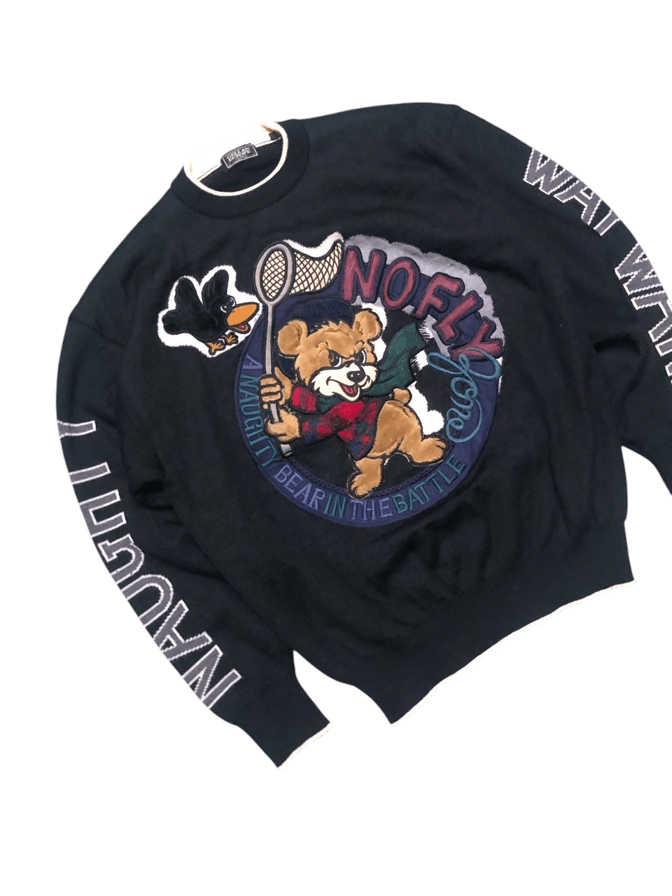 Designer × Japanese Brand × Vintage 90s Gellan Europe Crewneck Wool Knit Sweatshirt Distressed Size US M / EU 48-50 / 2 - 5 Thumbnail