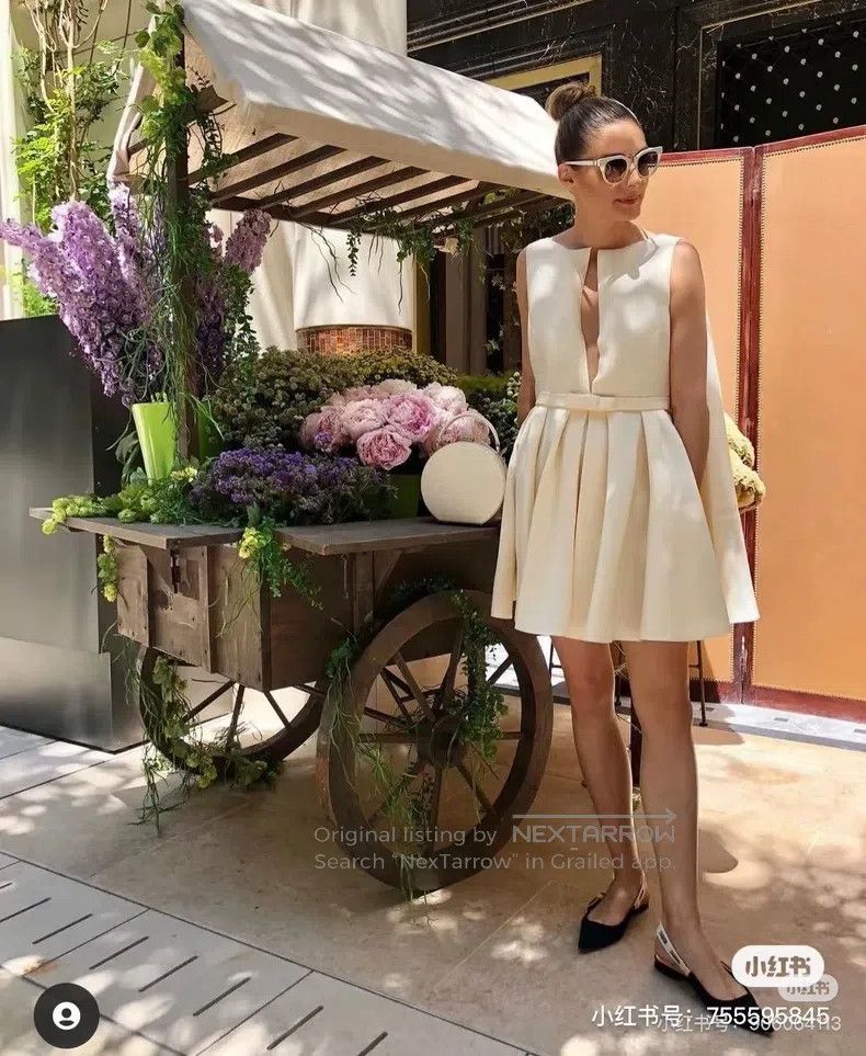 Dior Dior White silk wool dress sleeveless dress Size XS / US 0-2 / IT 36-38 - 8 Thumbnail