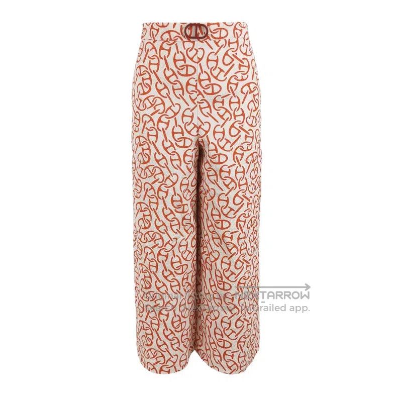 Hermes Hermes Cotton Printed Pig Nose Button Long Trousers Size 42" / US 20 - 1 Thumbnail