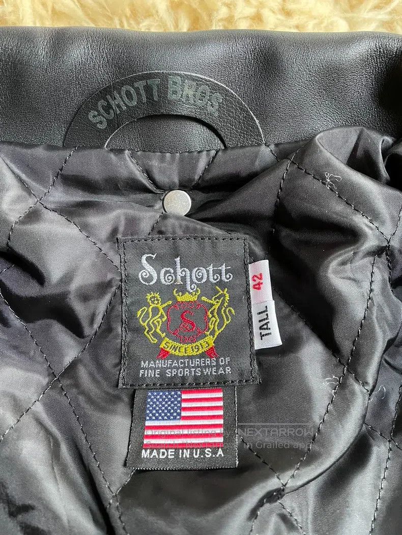 Schott Schott Leather coat Size US XL / EU 56 / 4 - 4 Thumbnail