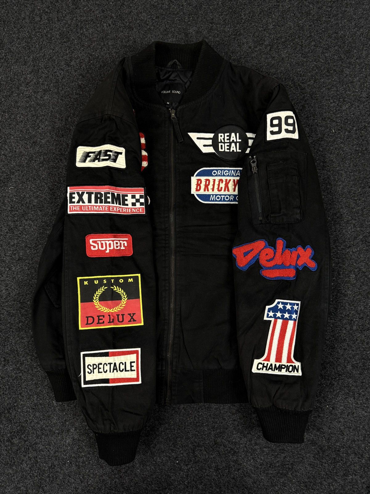Moschino Black Racing Patch Bomber Jacket — Volume Sound M Size US M / EU 48-50 / 2 - 4 Thumbnail