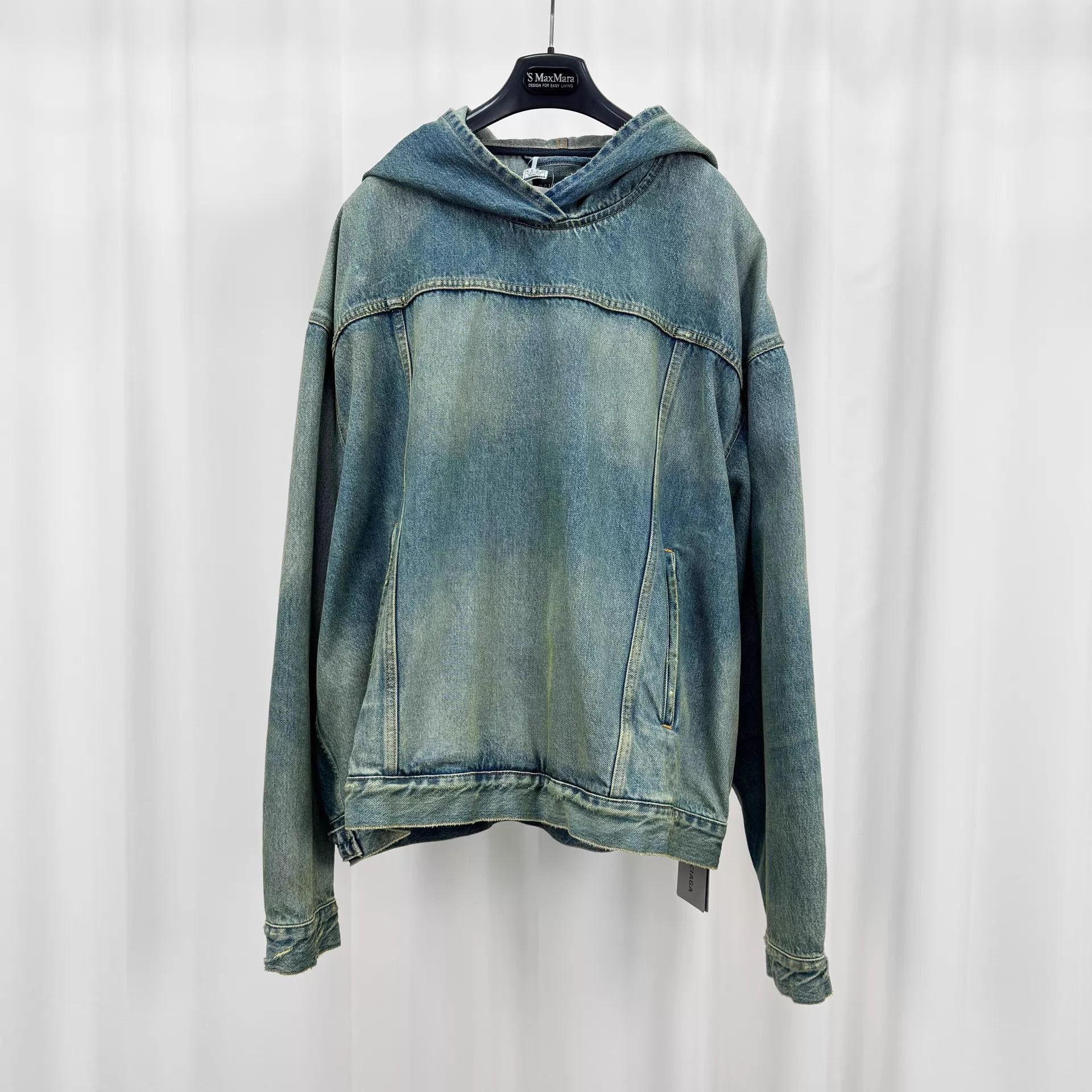 Balenciaga Balenciaga Blizzard Washed Denim Hoodie Size 3 New Size US L / EU 52-54 / 3 - 1 Thumbnail