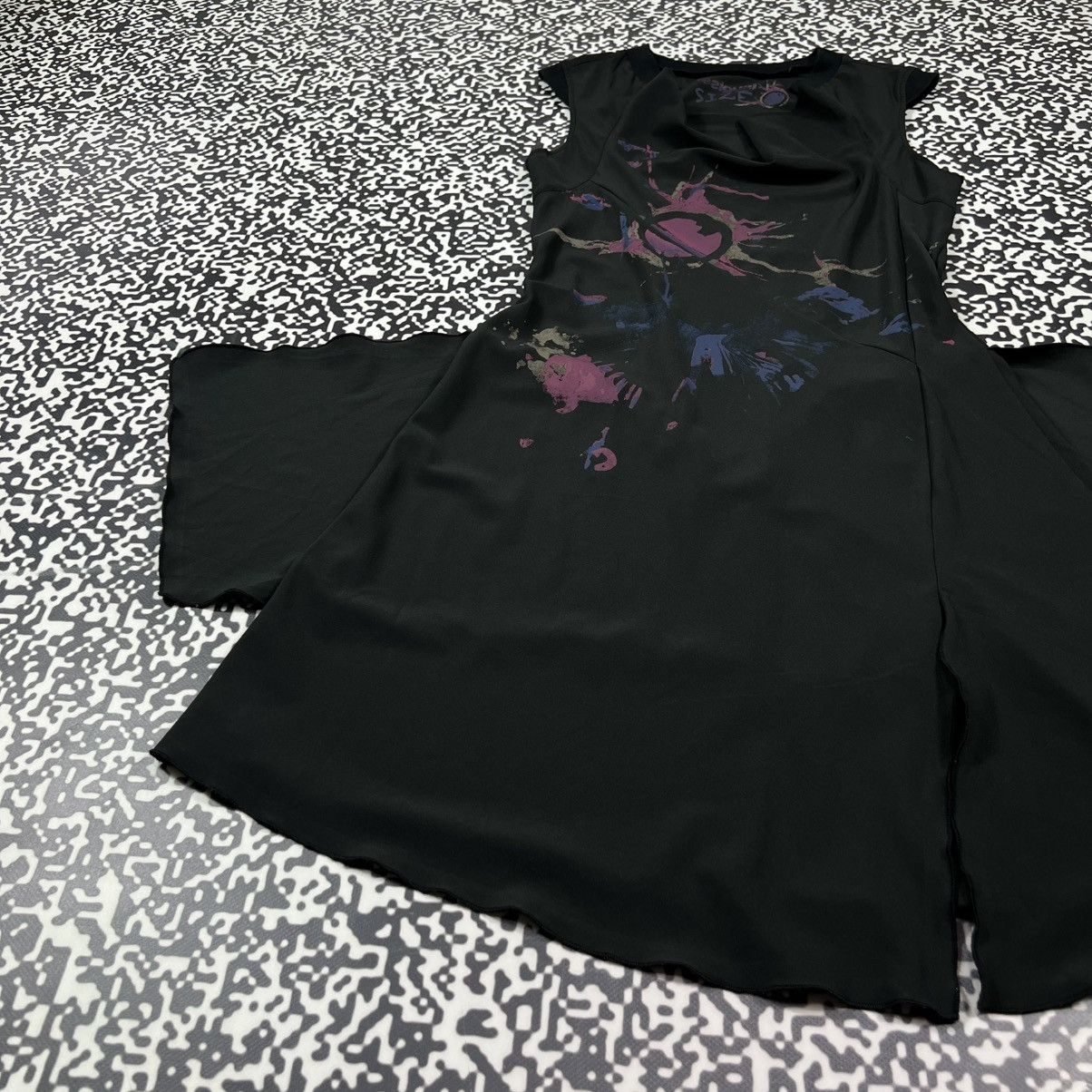 Desigual Vintage Y2K Desigual Painted Abstract Print Flared Dress Size M / US 6-8 / IT 42-44 - 10 Thumbnail