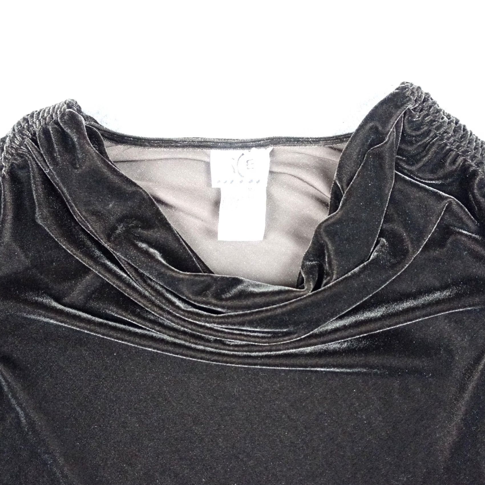 Velvet VINTAGE Ice Blouse Womens Medium Brown Velvet Velour Cowl Bell Sleeve Top Y2K Mens Womens Boys Girls Size M / US 6-8 / IT 42-44 - 2 Thumbnail