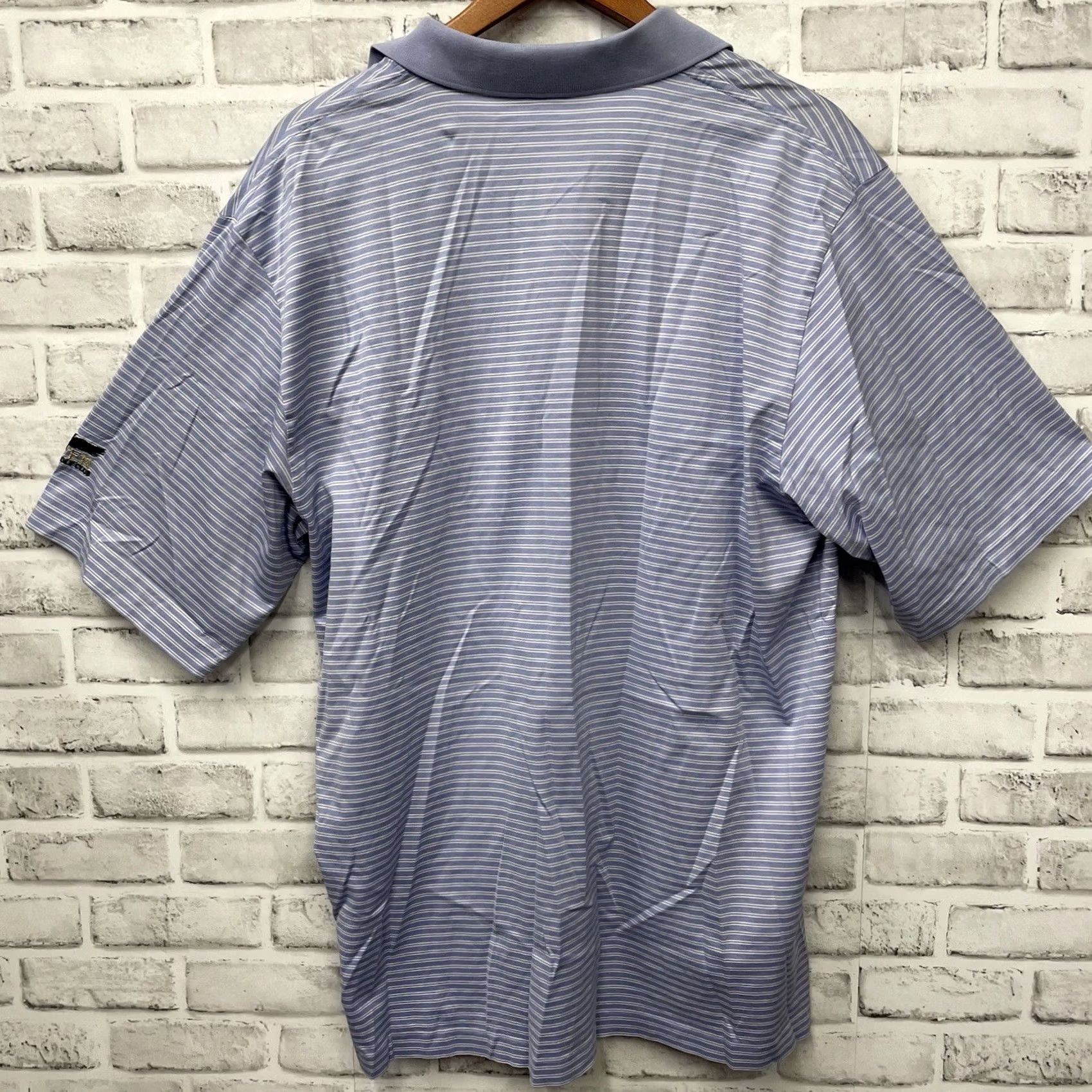 Ralph Lauren Polo Golf Ralph Lauren Pima Cotton Striped Raven Golf Club Polo Shirt Mens L Blue Size US L / EU 52-54 / 3 - 5 Thumbnail