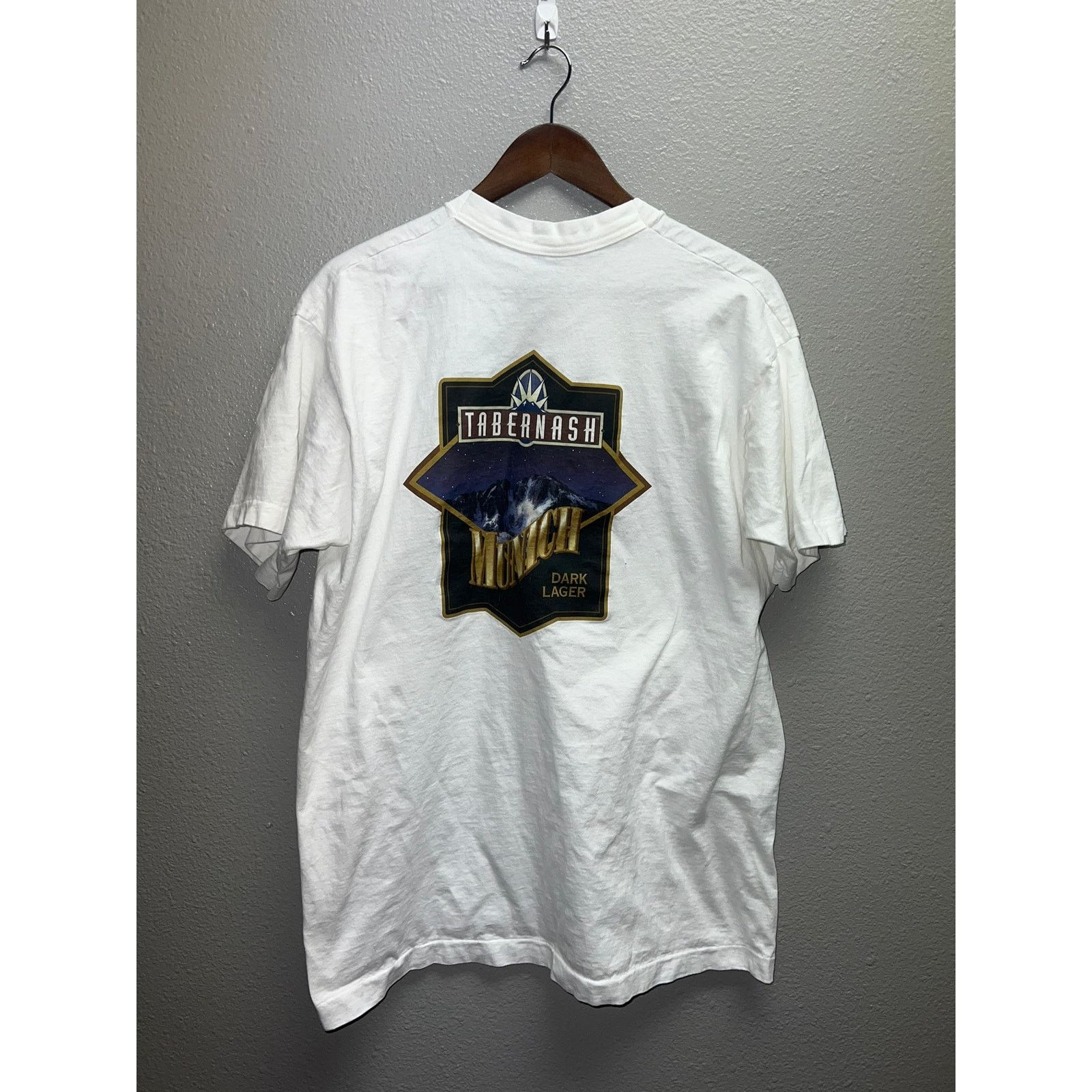 Fruit Of The Loom Vintage Beer Shirt Tabernash Munich Dark Lager Tee 90s XL Size US XL / EU 56 / 4 - 1 Thumbnail